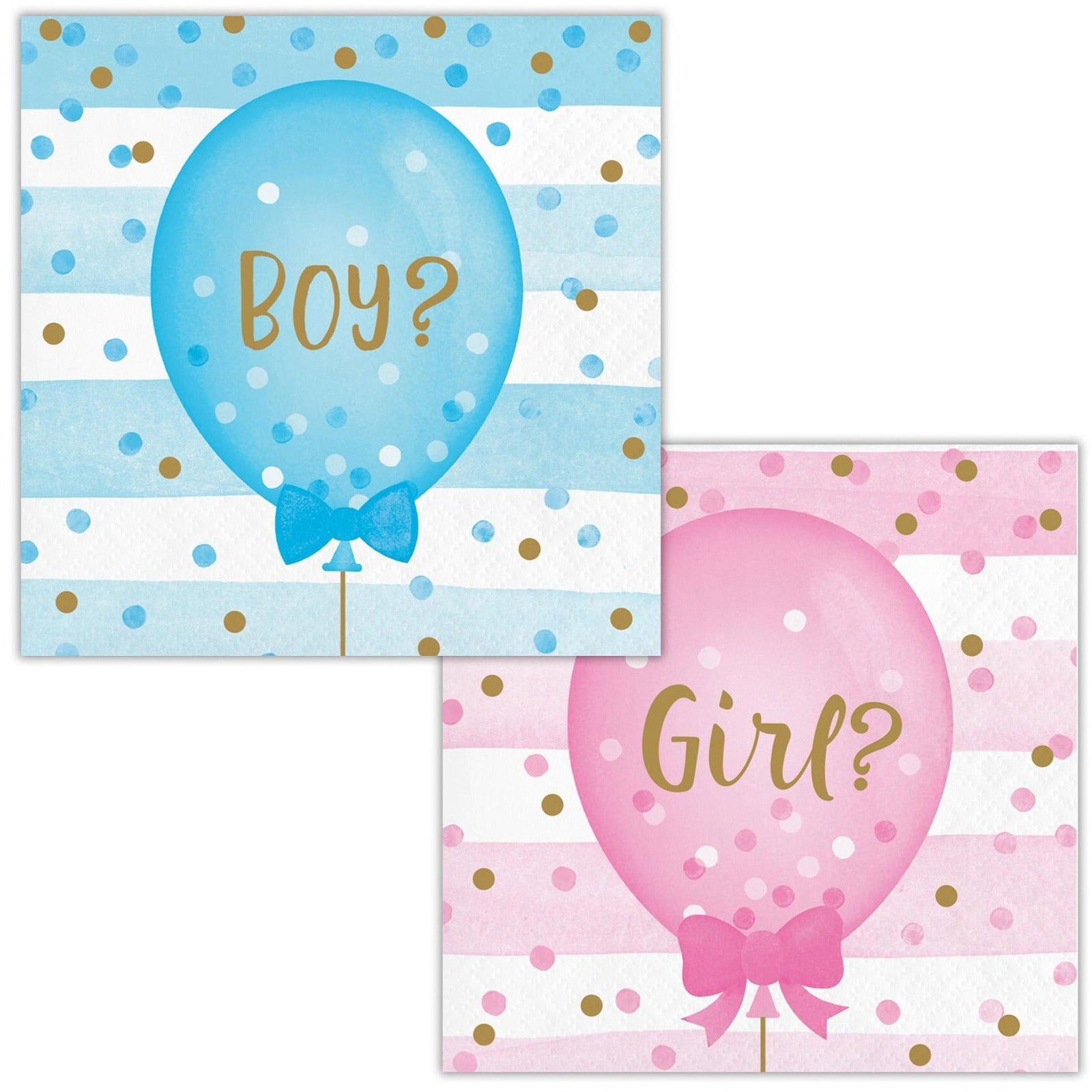 Two-Sided Gender Reveal Napkins - Stesha Party