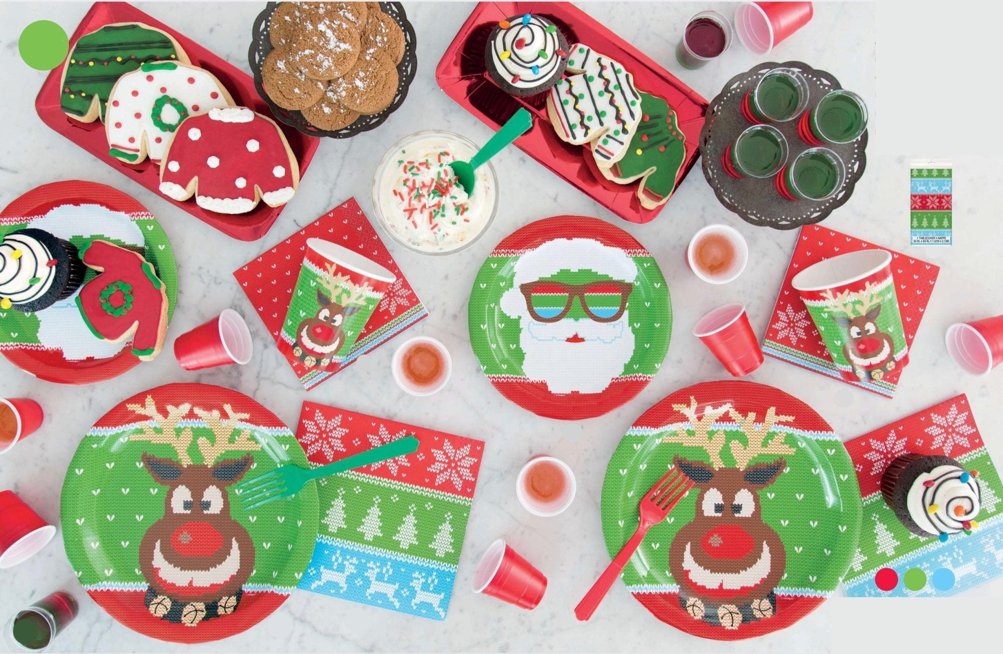Ugly Sweater Reindeer Party Cups - Stesha Party