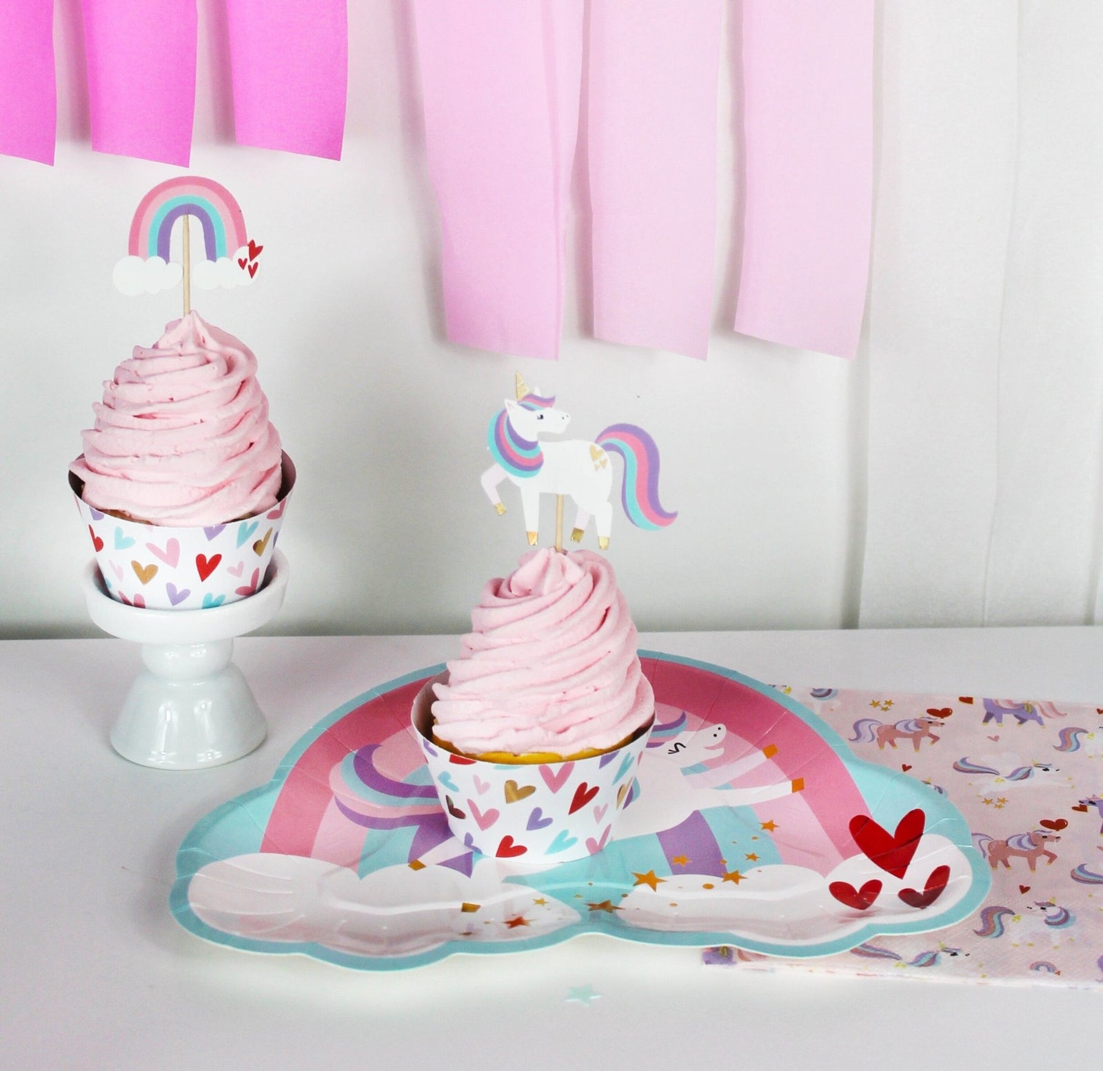 Unicorn Cupcake Decorations - Stesha Party