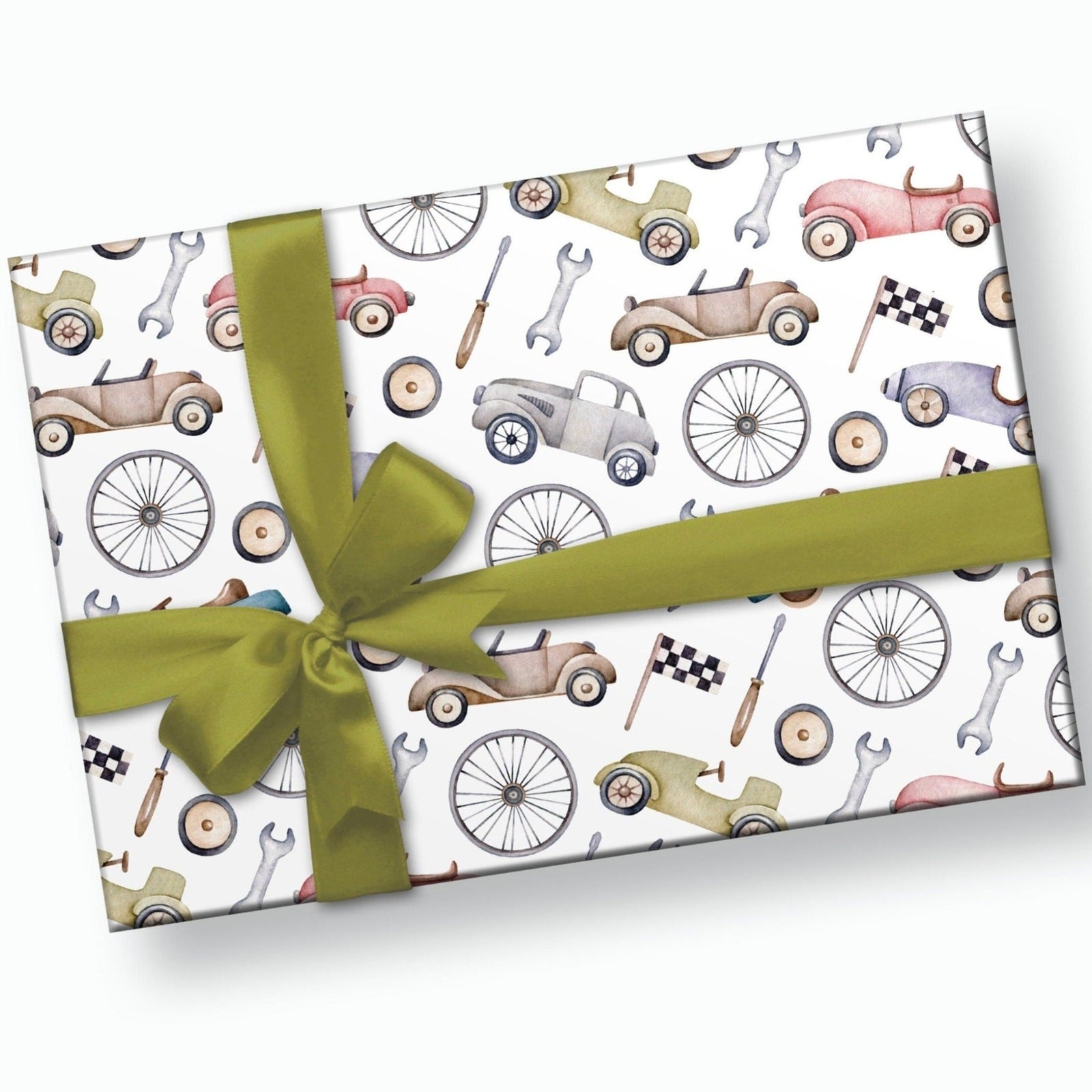 Vintage Car Wrapping Paper - Stesha Party
