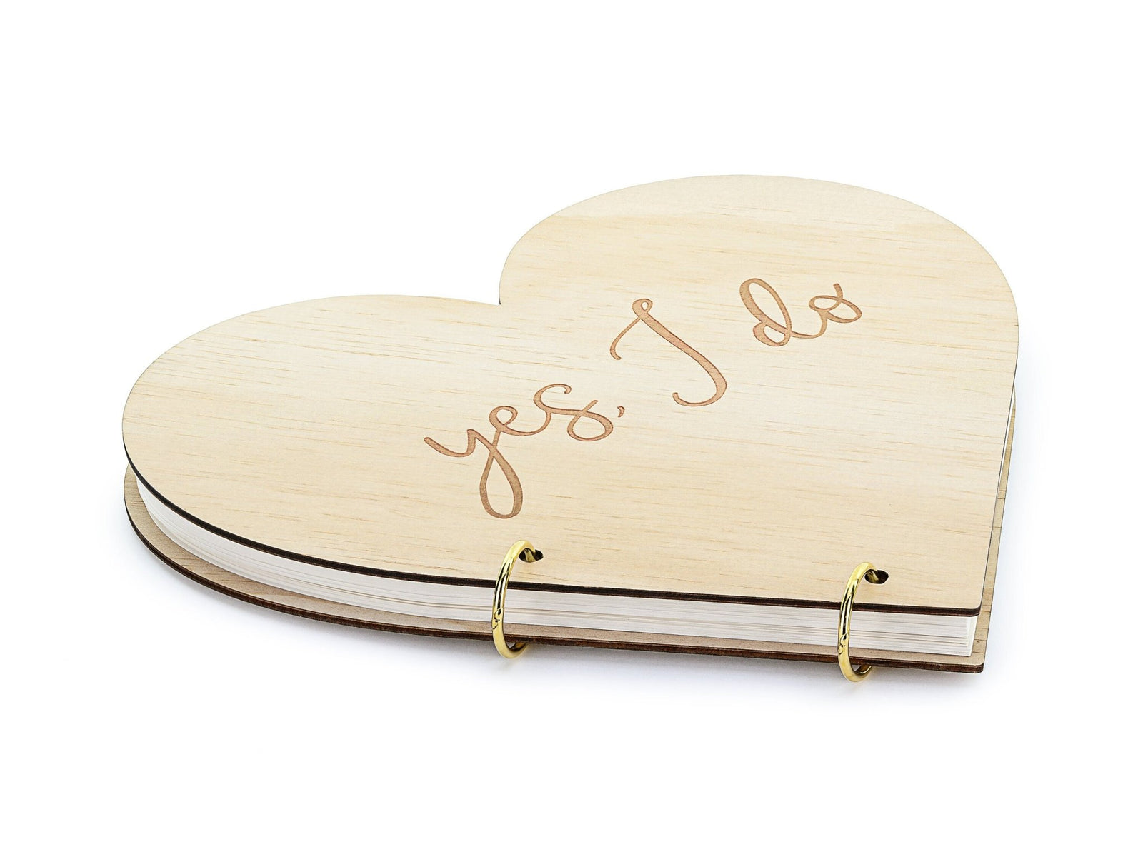 Wooden Heart Wedding Guest Book - Stesha Party