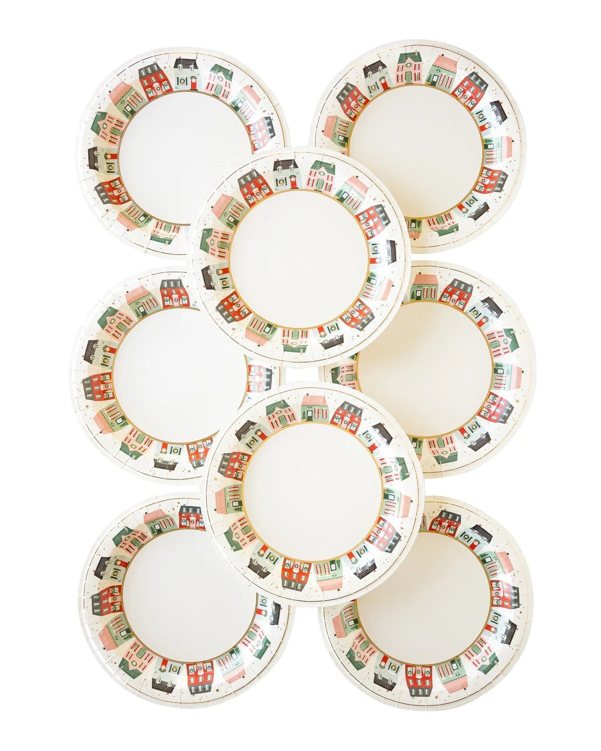 10.5" Christmas Village Plates - Stesha Party