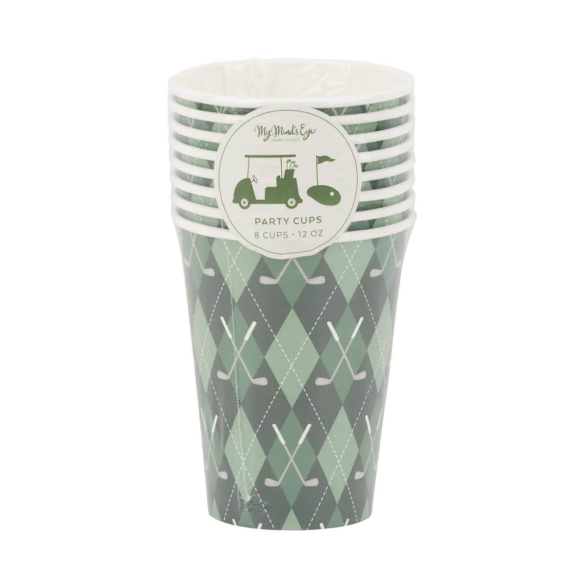 12oz Golf Paper Drink Cups 8ct - Stesha Party