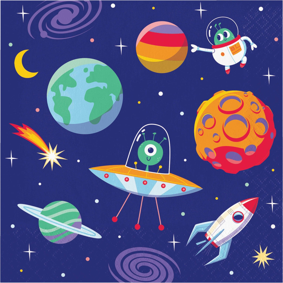 16ct Space Luncheon Napkins - Stesha Party