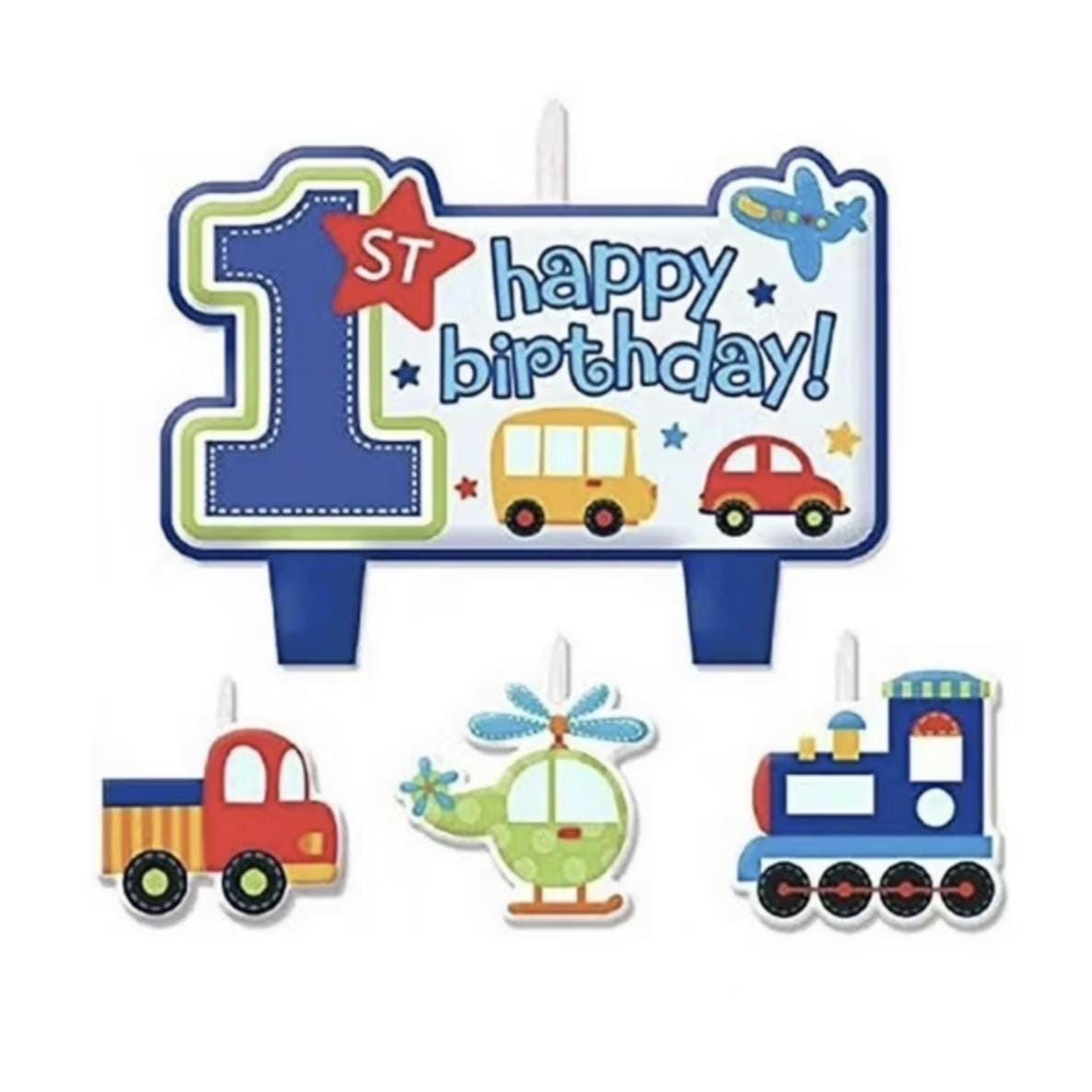 1st Birthday Candle Set 4pc - Stesha Party