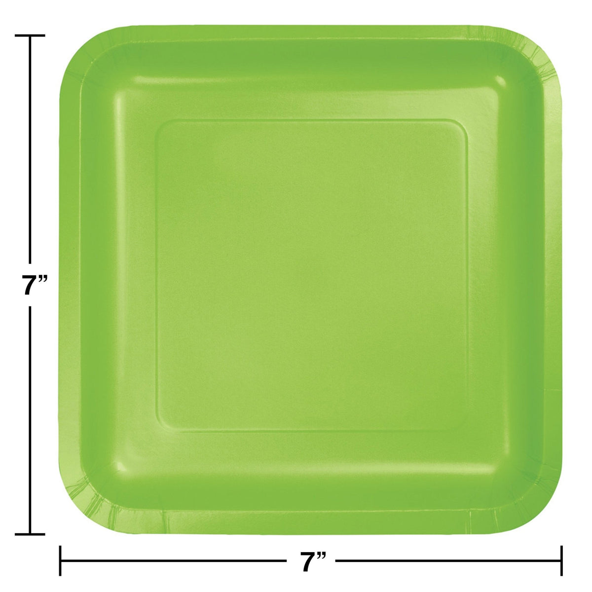 7" Lime Plates - Stesha Party