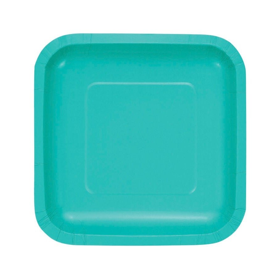 7" Teal Paper Cake Plates - Stesha Party