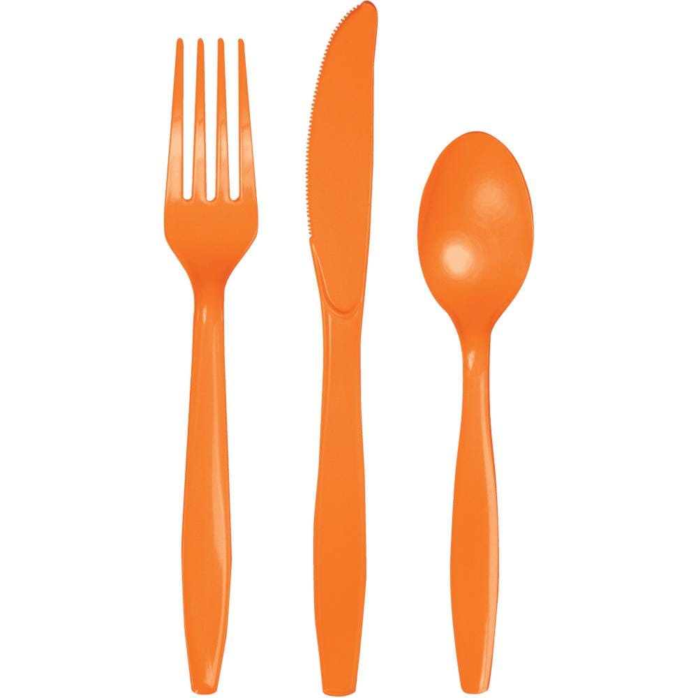 72 - Set Orange Flatware - Stesha Party