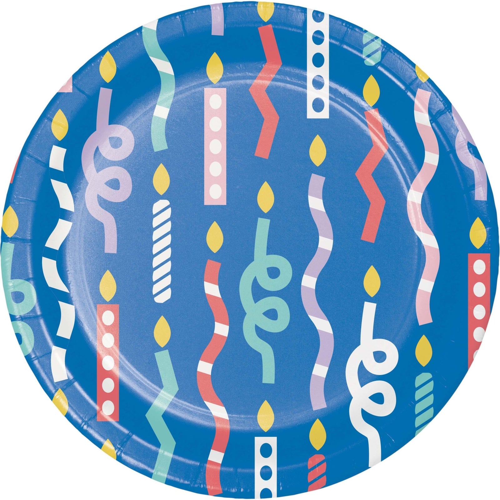 8ct Blue Candle Cake Plates - Stesha Party