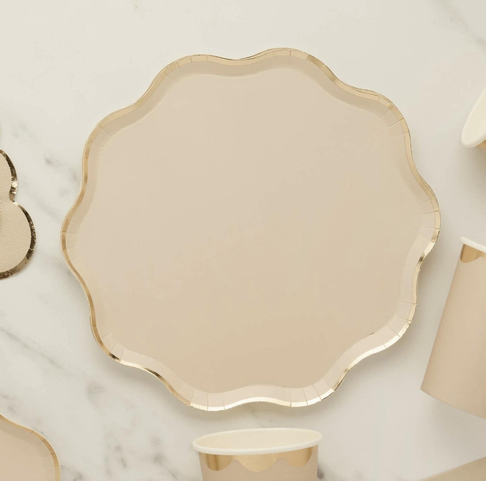 8ct Champagne Paper Plates 9.25” - Stesha Party