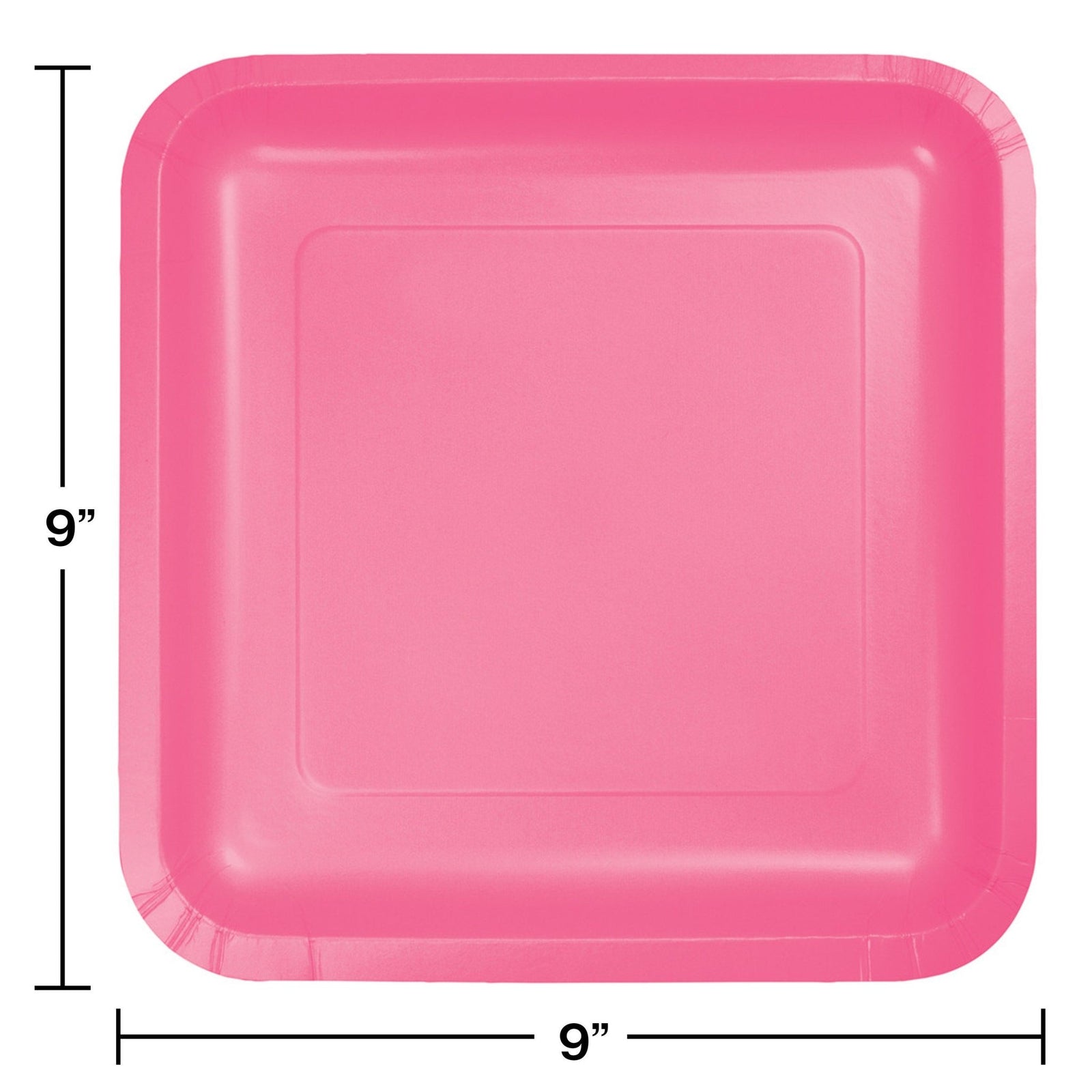 9" Candy Pink Plates - Stesha Party