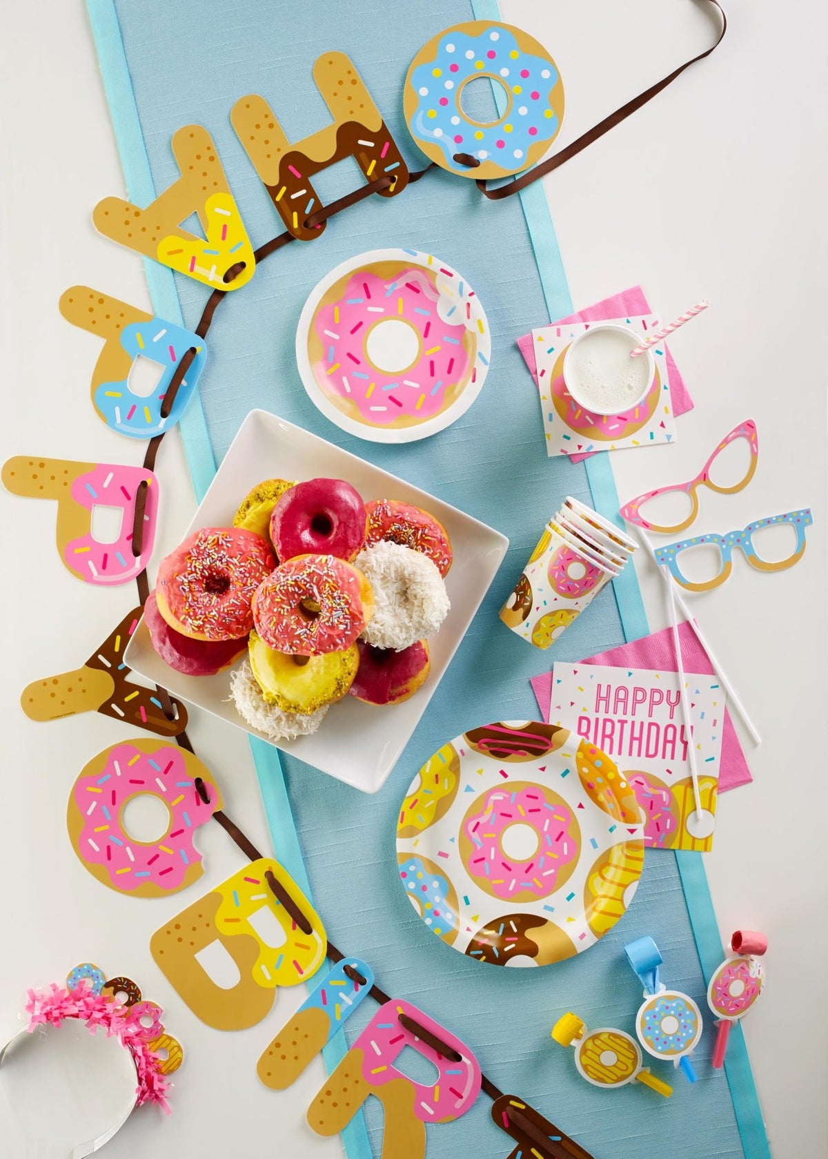 9" Donut Party Paper Plates 8ct - Stesha Party