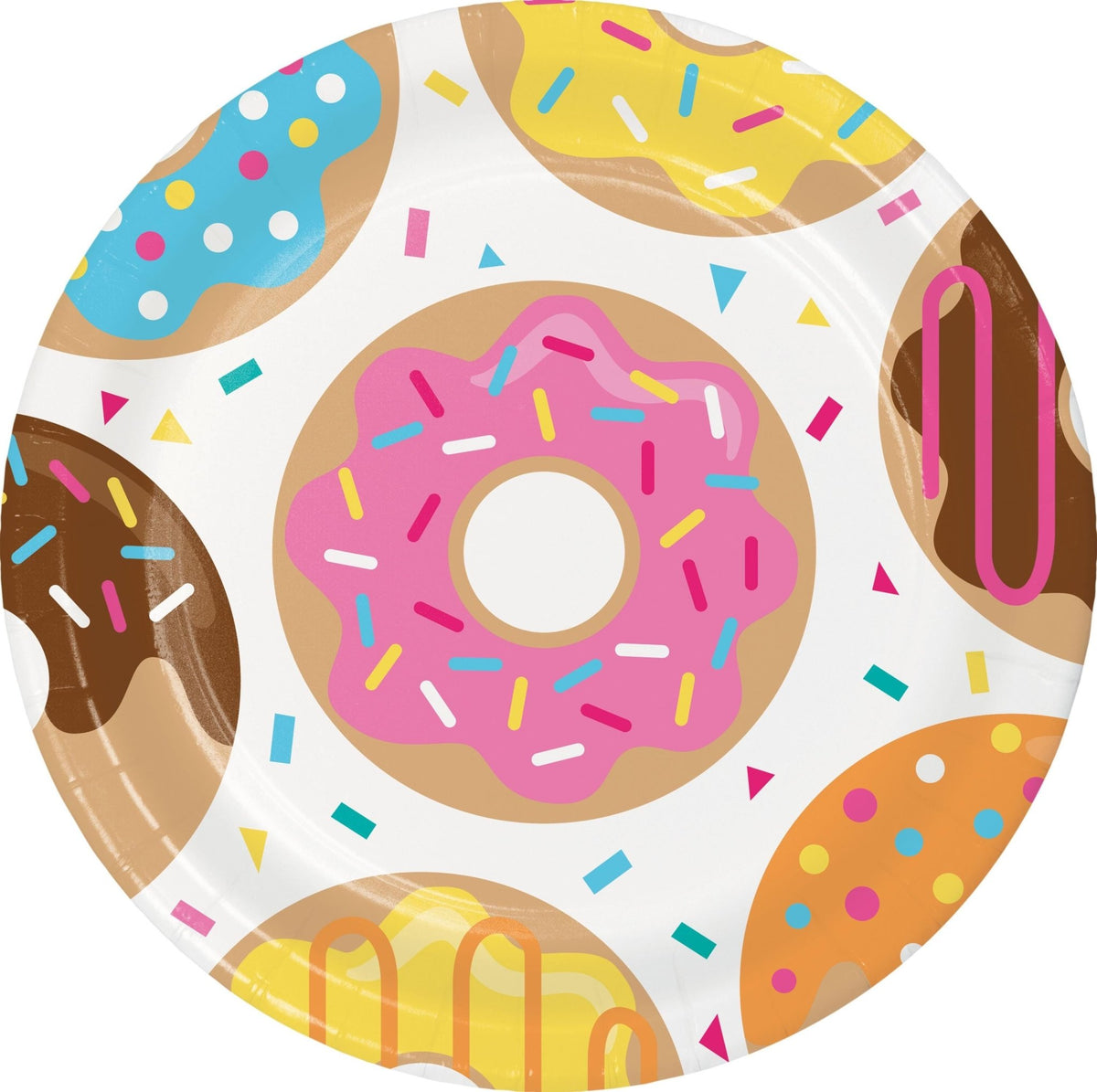9&quot; Donut Party Paper Plates 8ct - Stesha Party