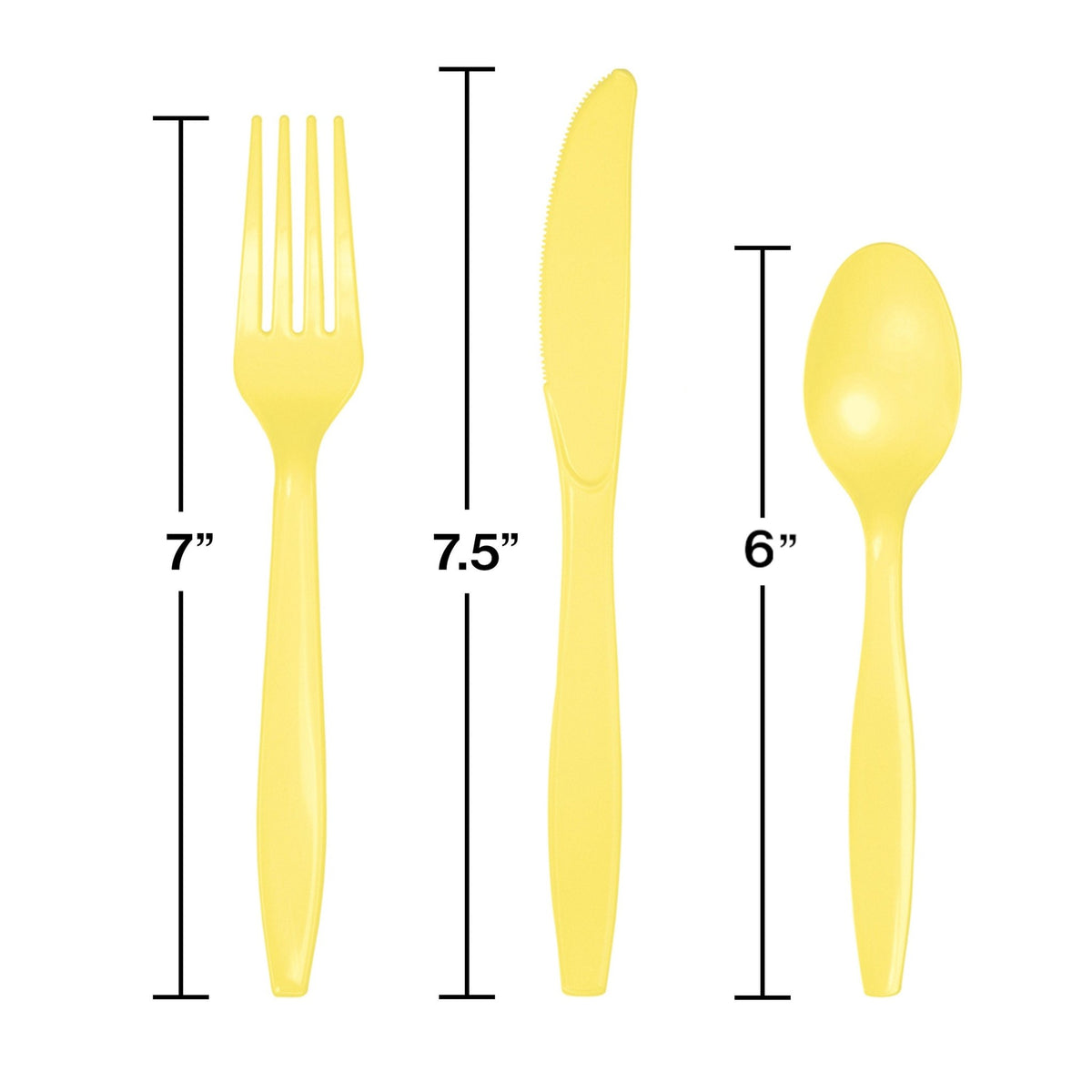 96 Sets Yellow Cutlery - Stesha Party