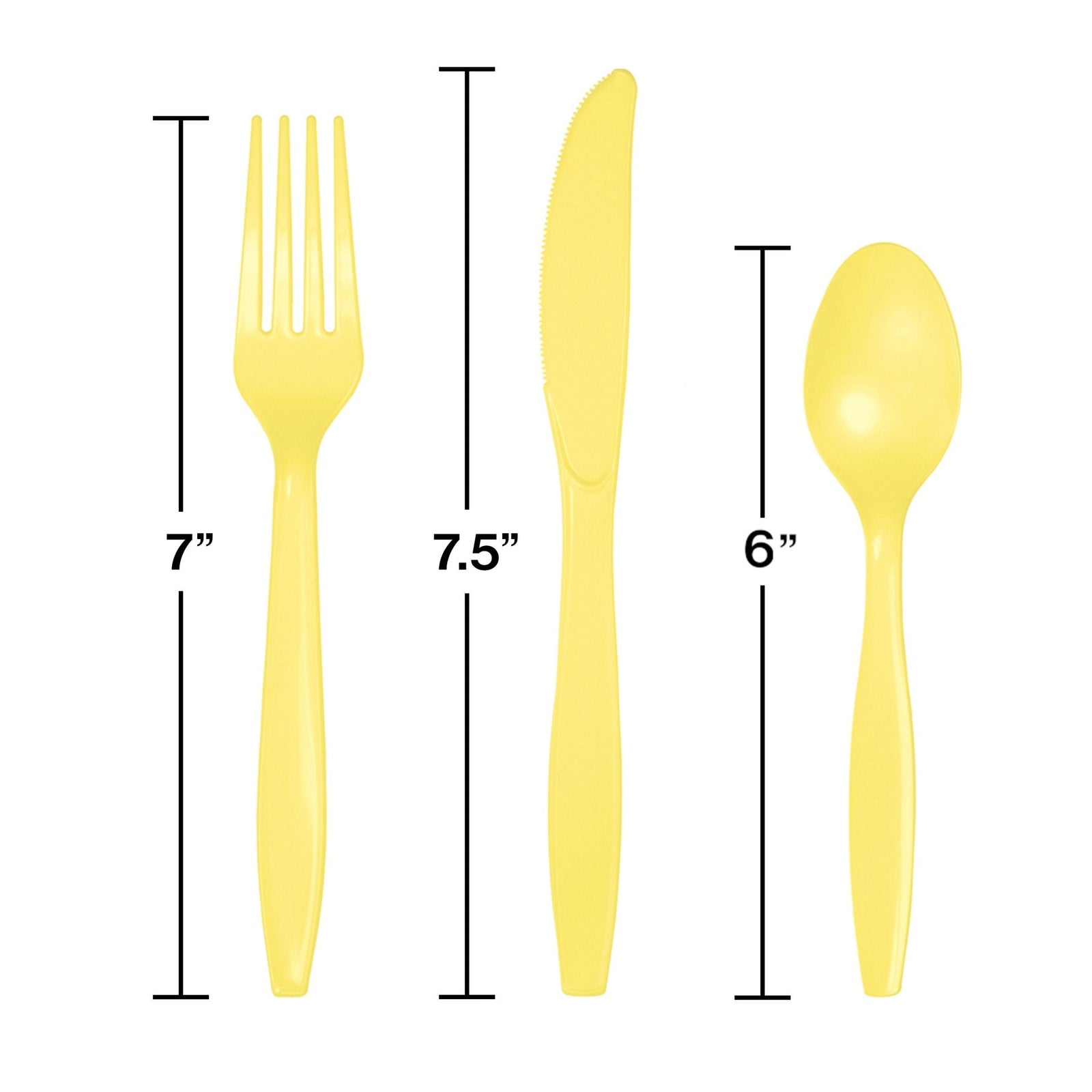 96 Sets Yellow Cutlery - Stesha Party