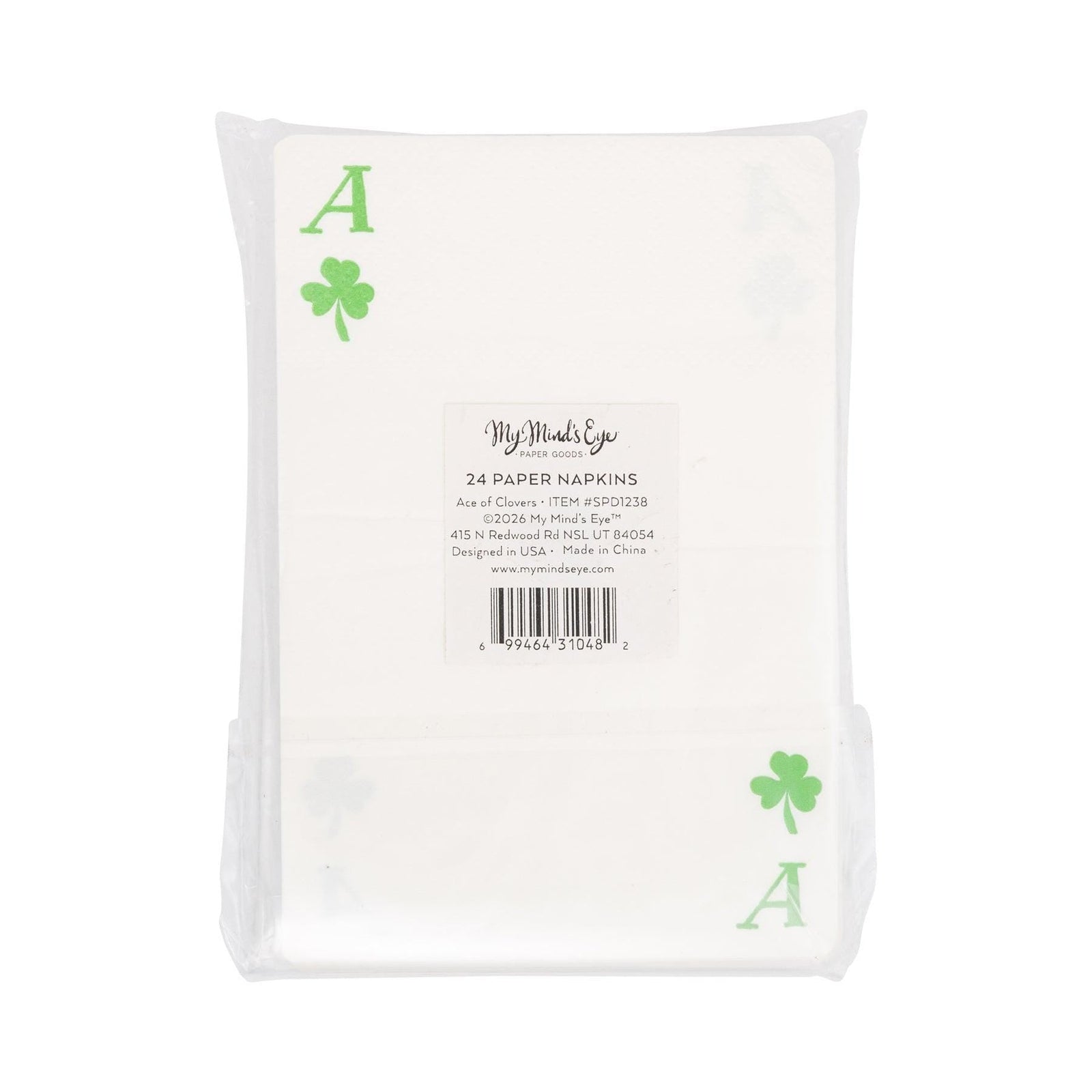 Ace of Clovers Card Napkins 24ct - Stesha Party