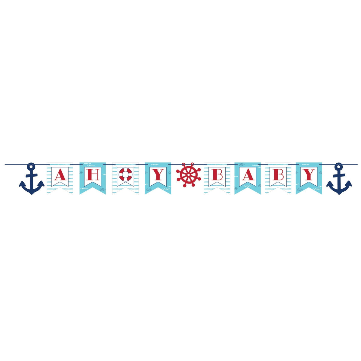 Ahoy Baby Shower Banner 6.2ft - Stesha Party