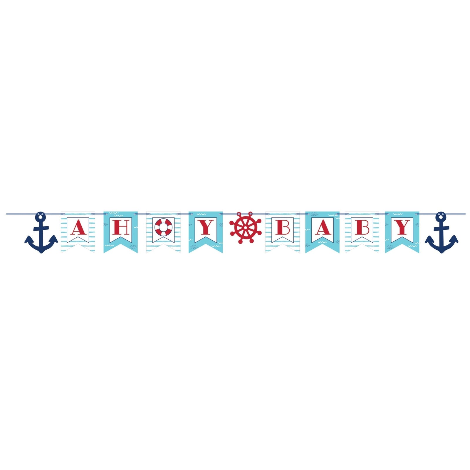 Ahoy Baby Shower Banner 6.2ft - Stesha Party