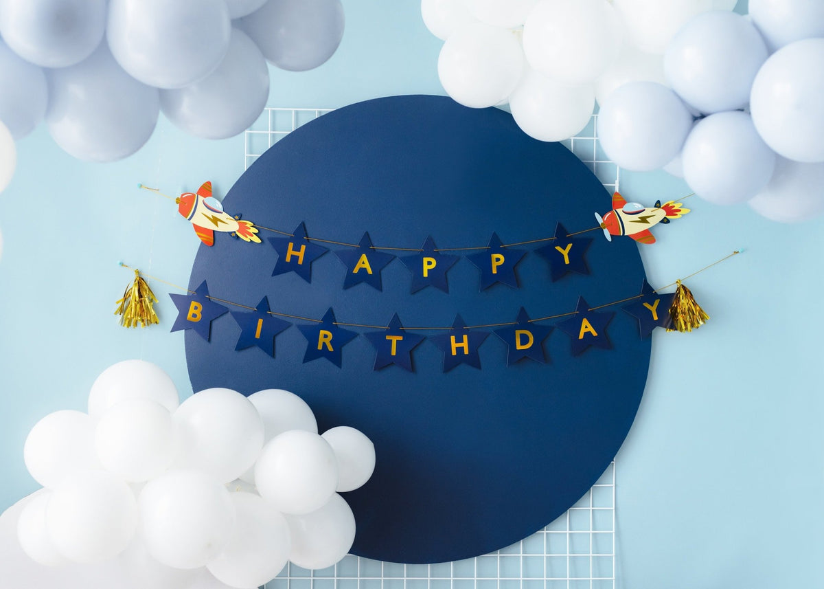 Airplane Birthday Banner - Stesha Party
