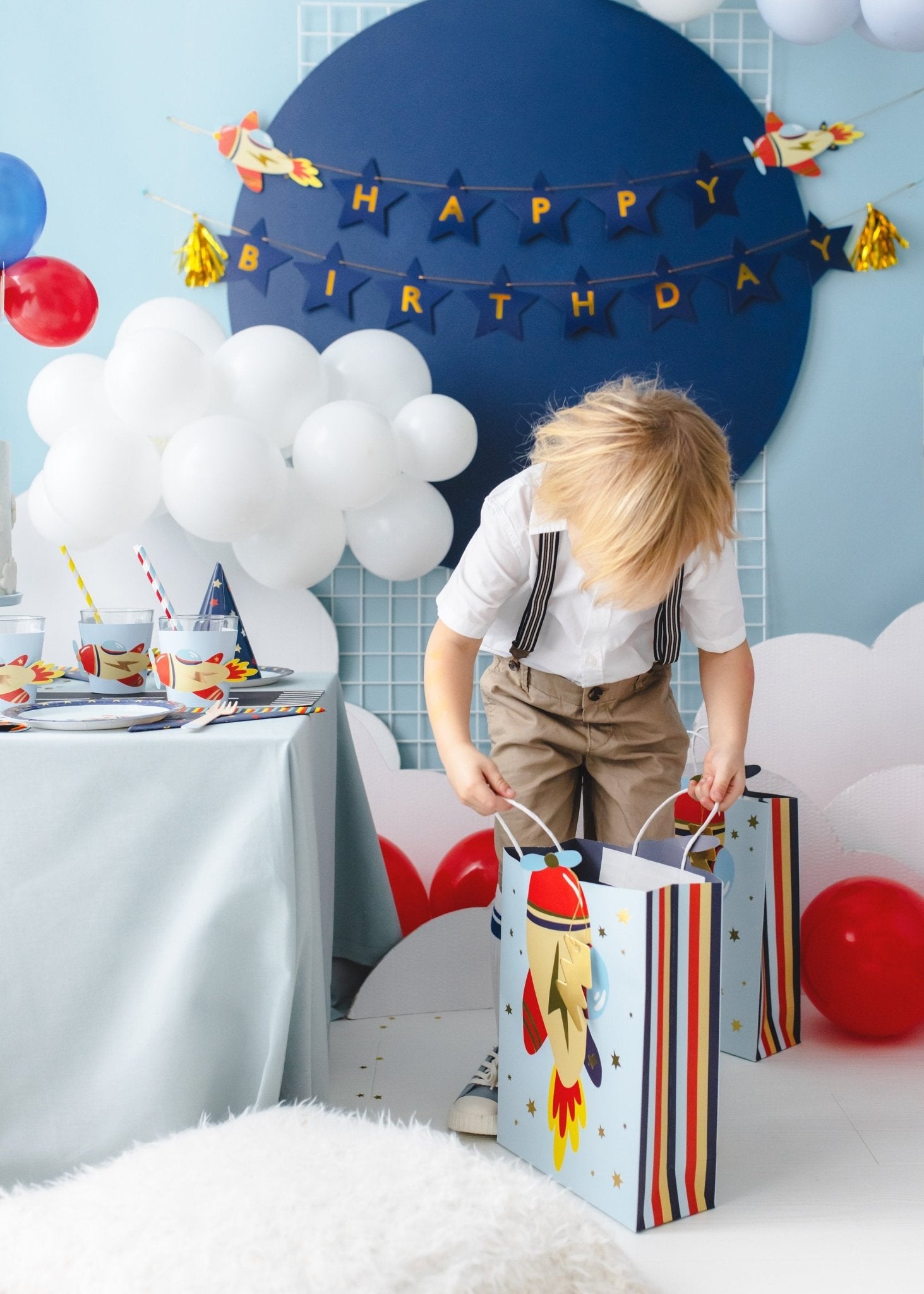 Airplane Birthday Banner - Stesha Party