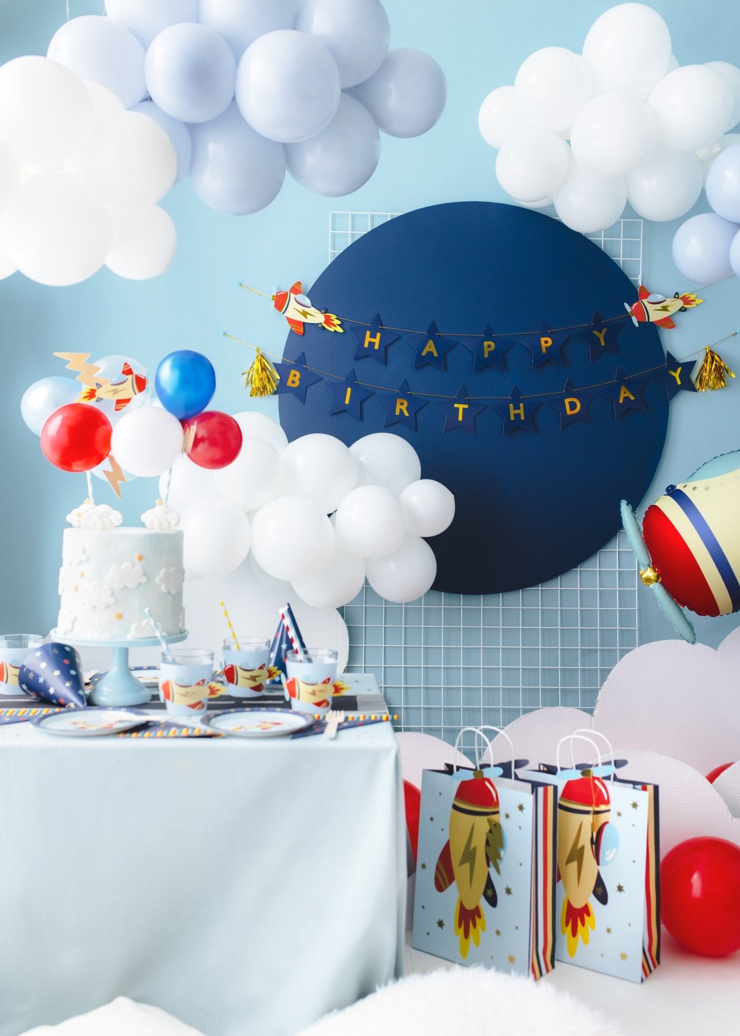 Airplane Birthday Banner - Stesha Party
