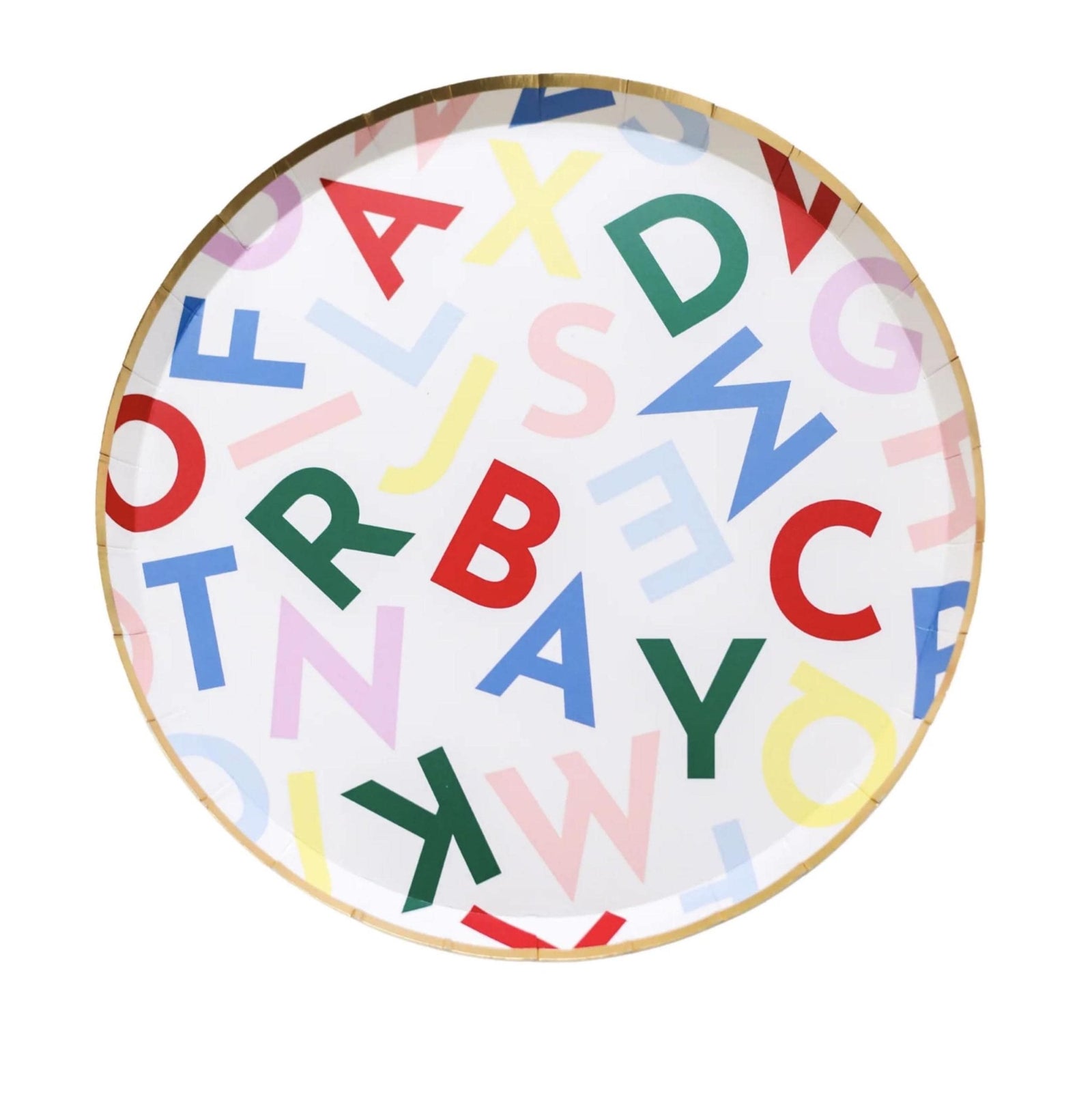 Alphabet Party Paper Lunch Plates 8ct - Stesha Party