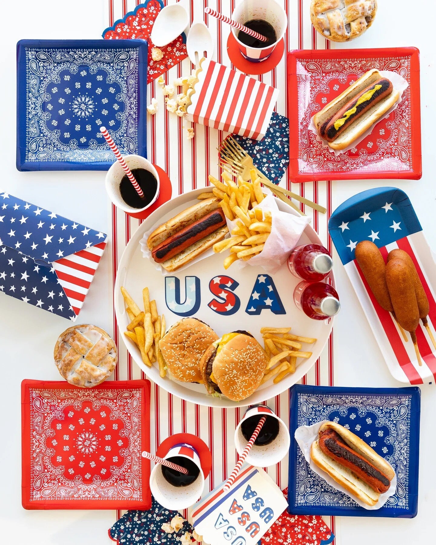 American Flag Napkins 24ct - Stesha Party