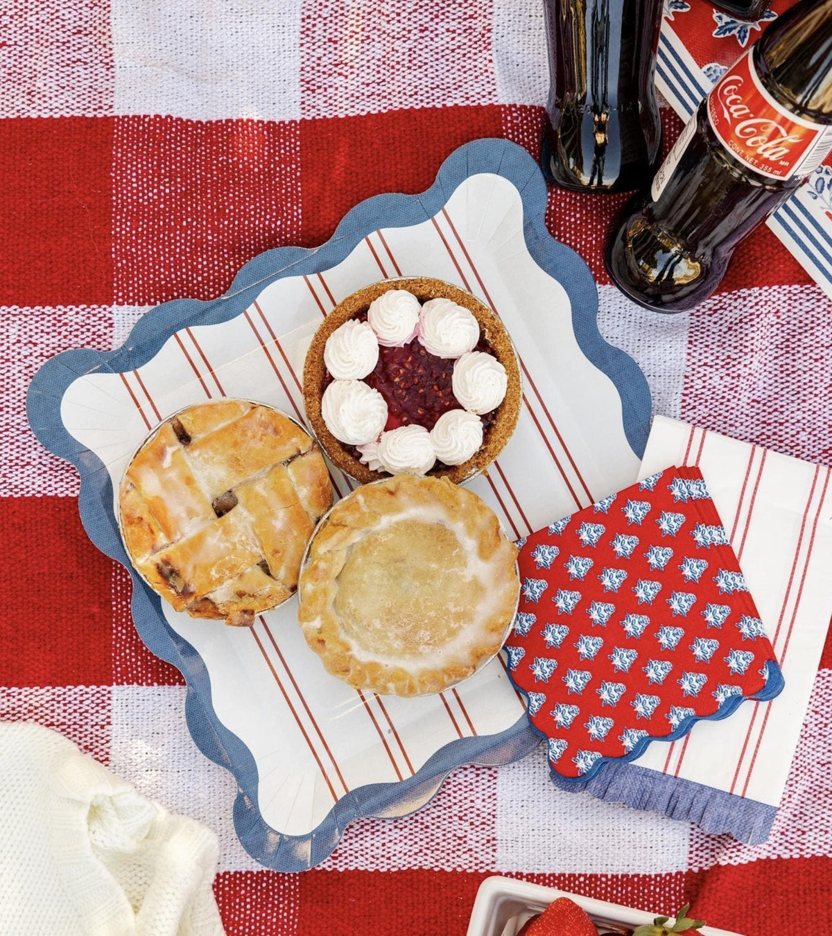 Americana Striped Plates 8ct - Stesha Party