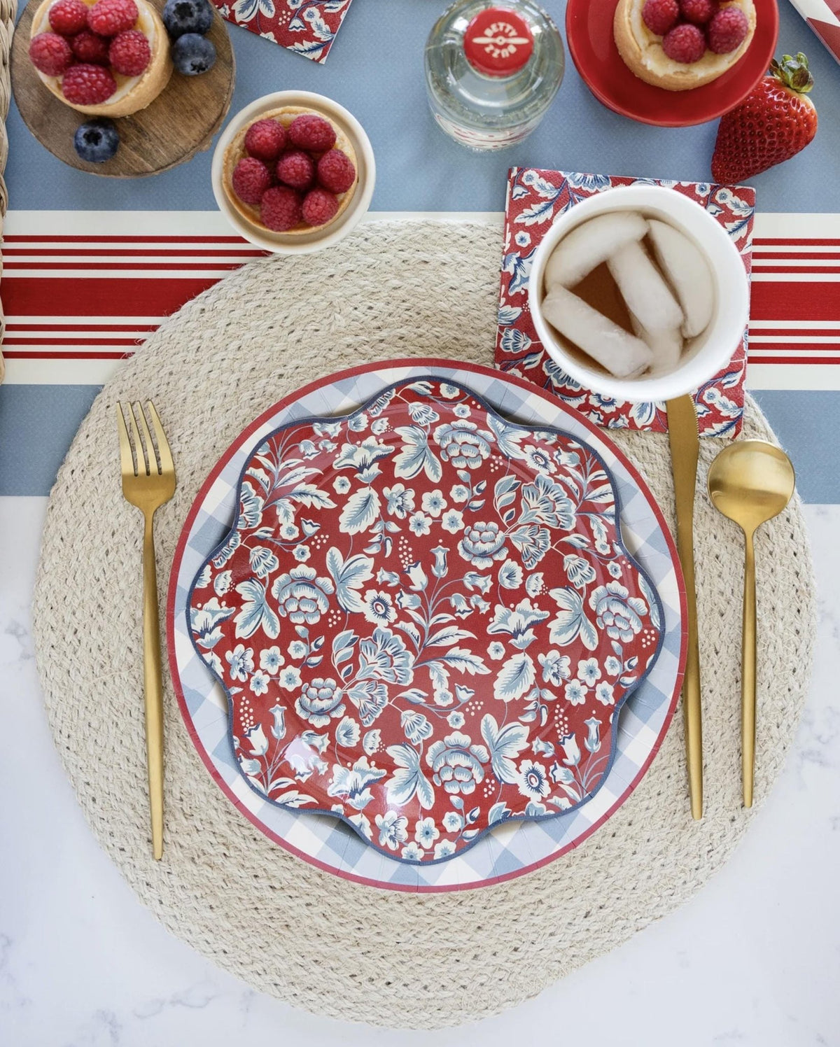 Americana Striped Table Runner - Stesha Party
