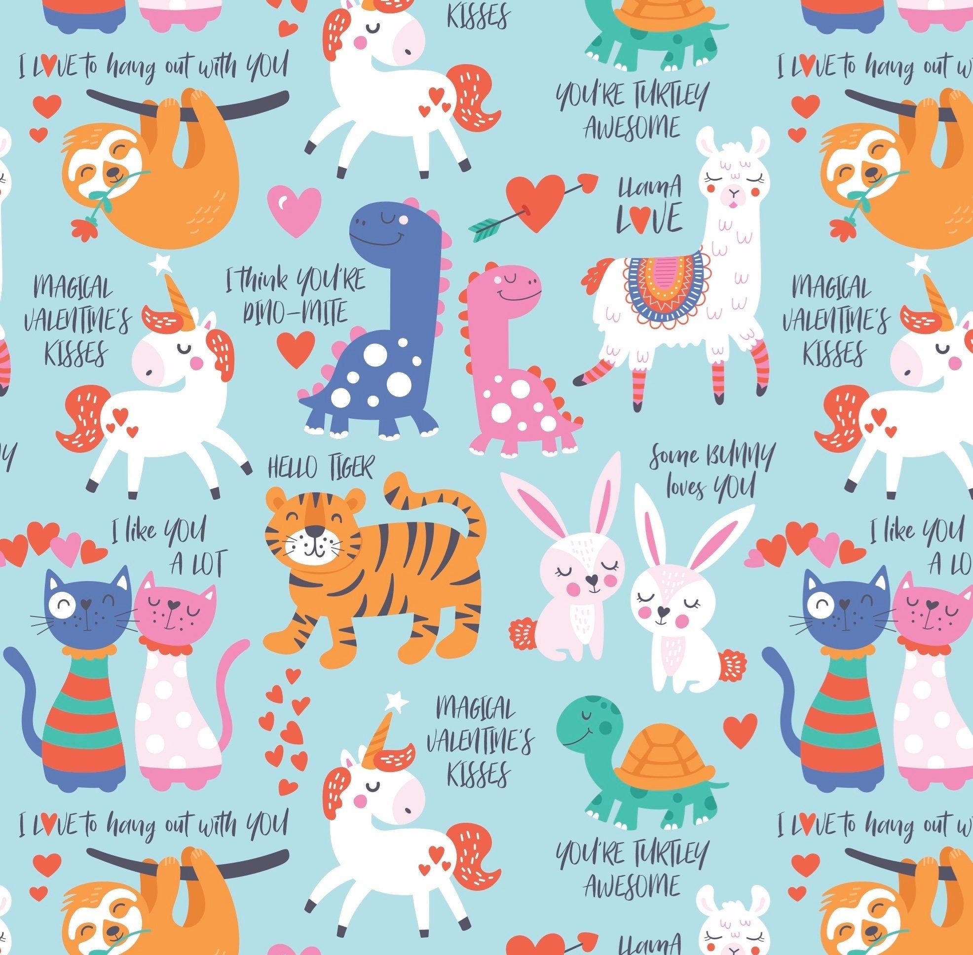 Animal Themed Valentine's Day Gift Wrap - Stesha Party