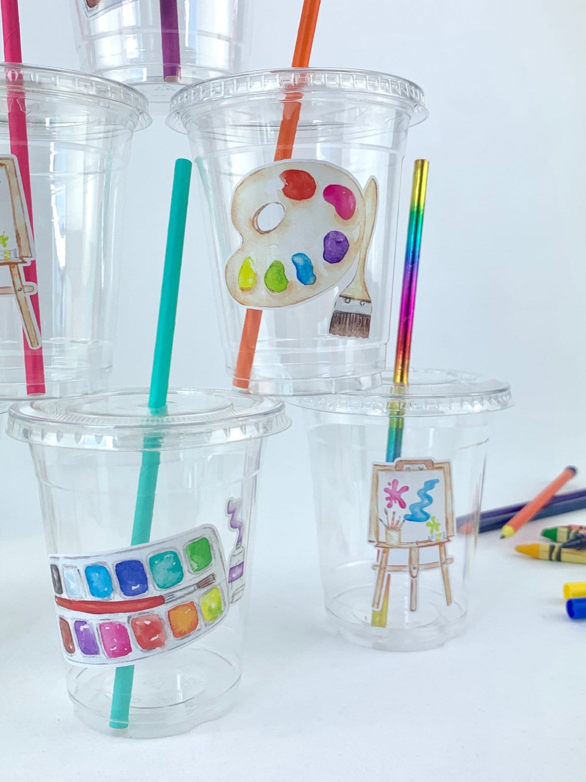 Art Party Drink Cups 12 Set - Stesha Party