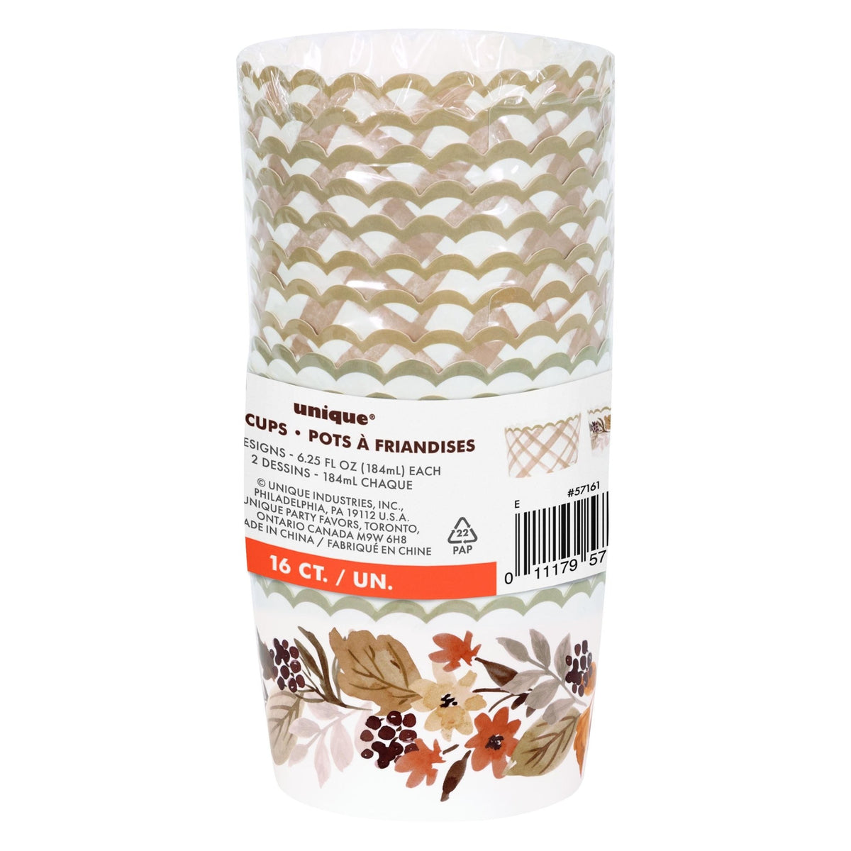 Autumn Scalloped Paper Treat Cups 16ct - Stesha Party