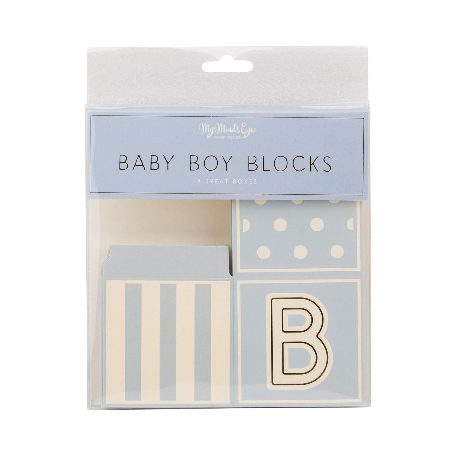 Baby Boy Blocks Treat Boxes 8ct - Stesha Party