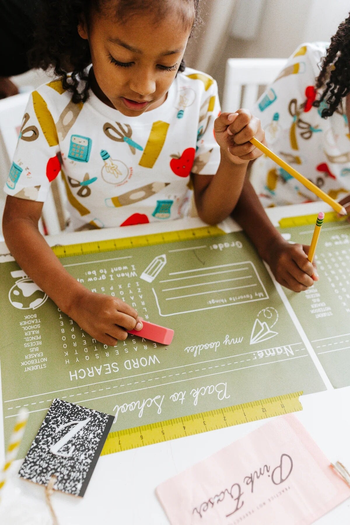 Back To School Activity Paper Placemats - Stesha Party