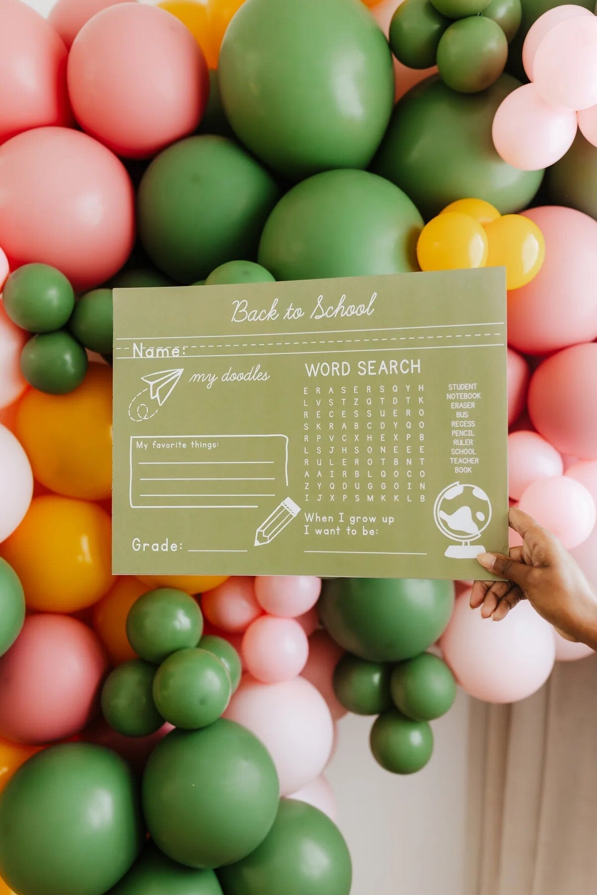 Back To School Activity Paper Placemats - Stesha Party