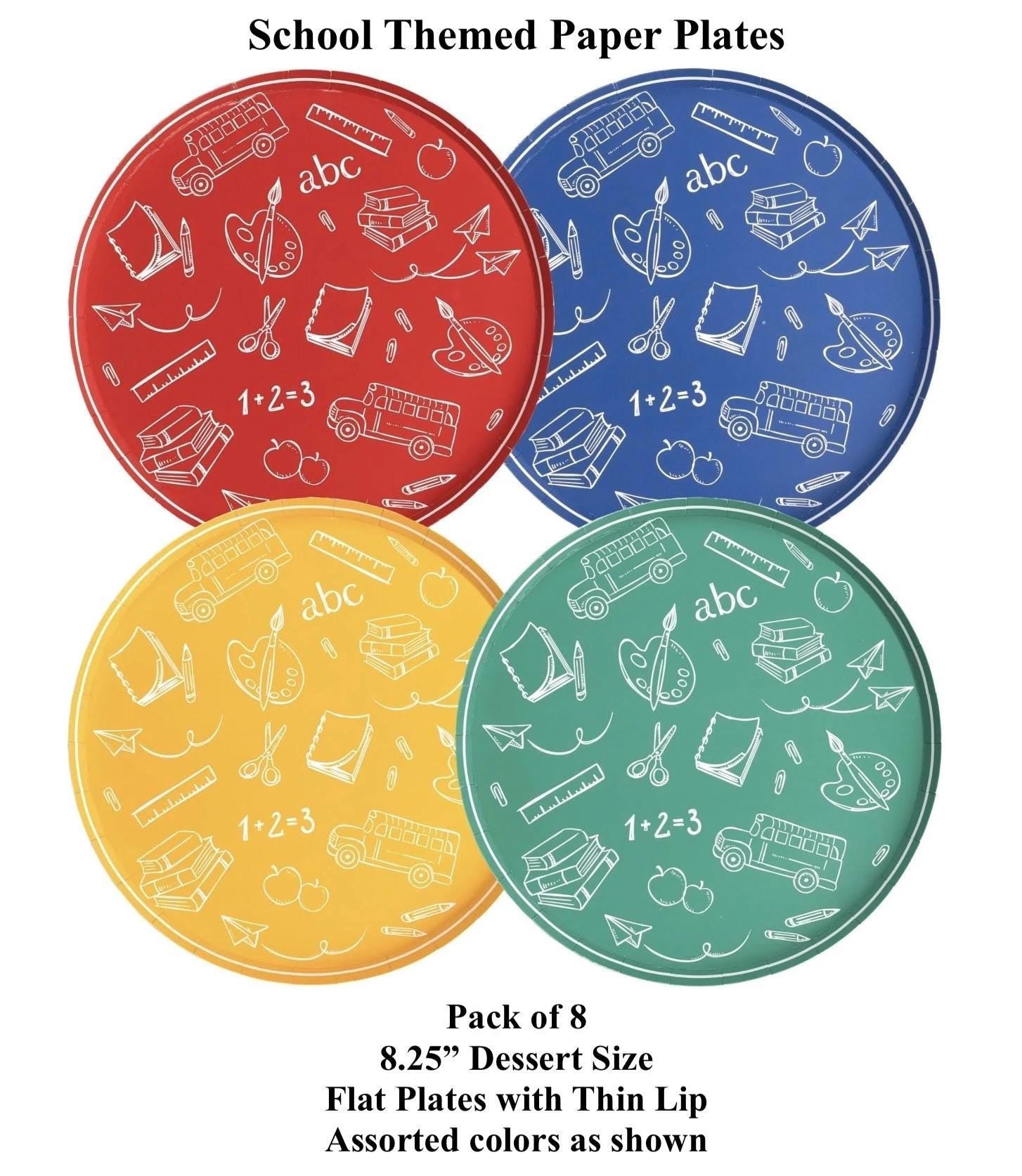 Back to School Cake Plates - Stesha Party