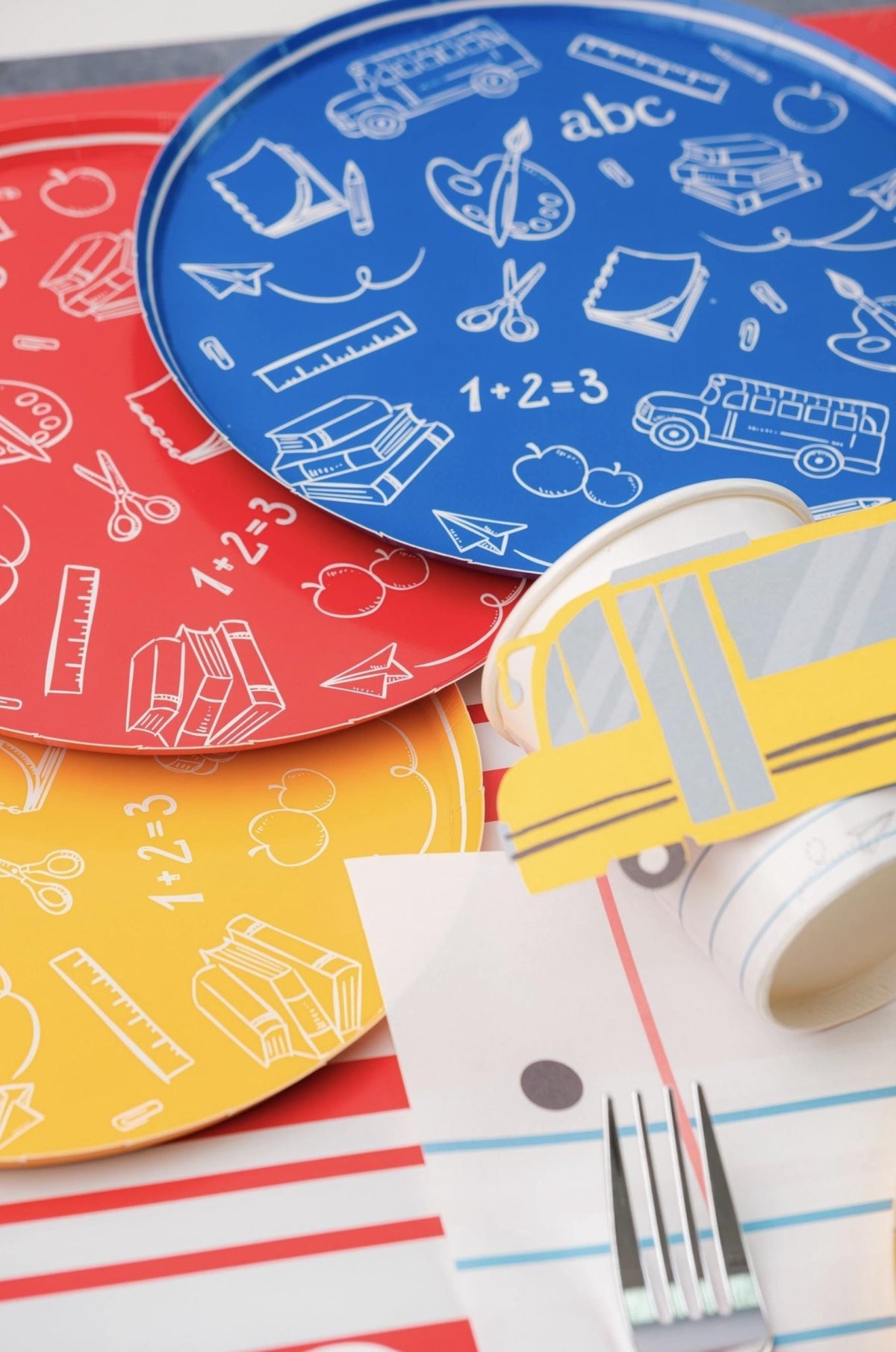 Back to School Cake Plates - Stesha Party