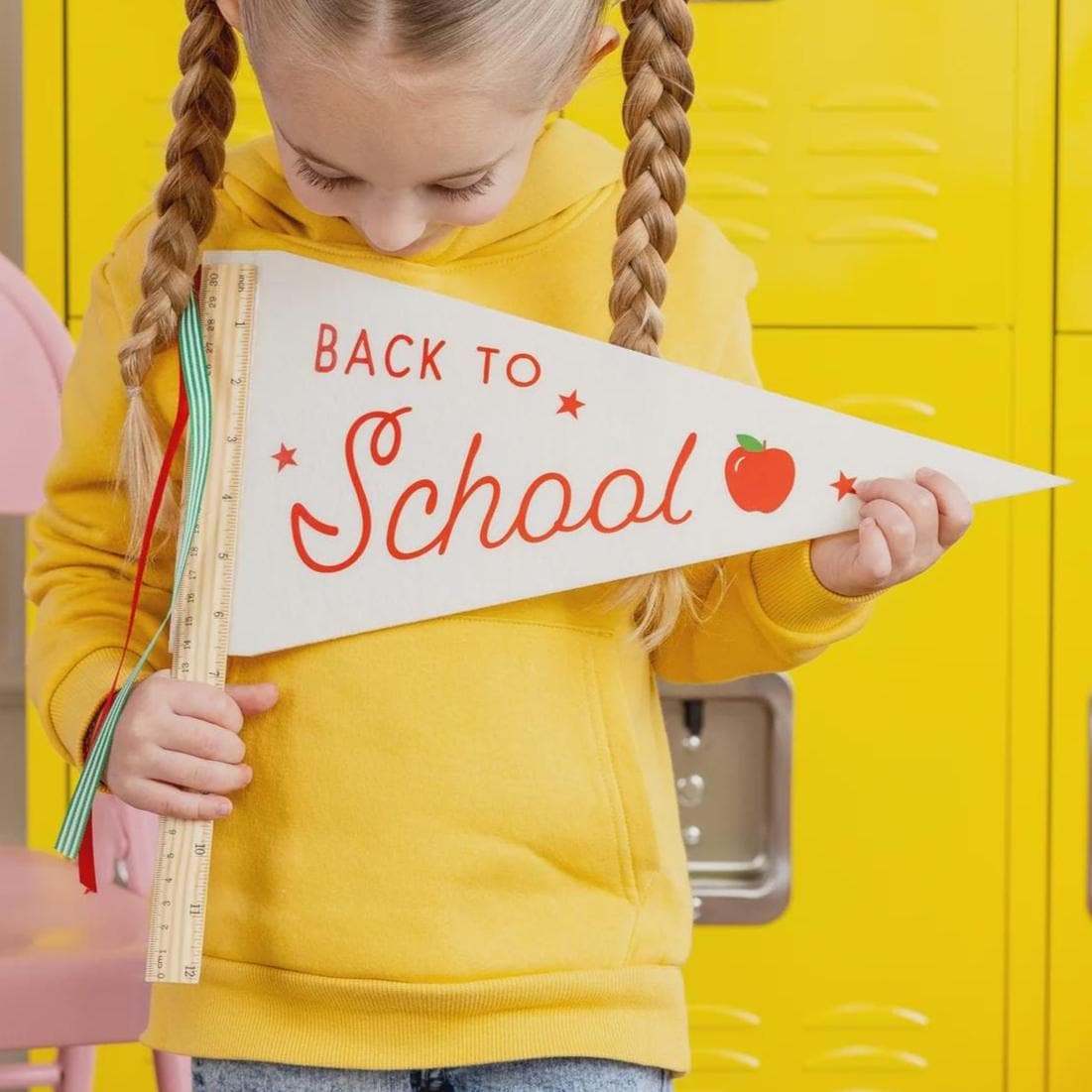 Back to School Felt Pennant Flag - Stesha Party