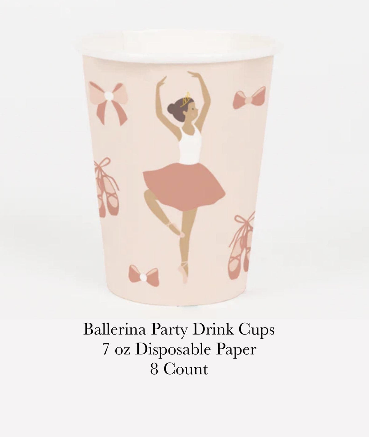 Ballerina Paper Cups 8ct - Stesha Party