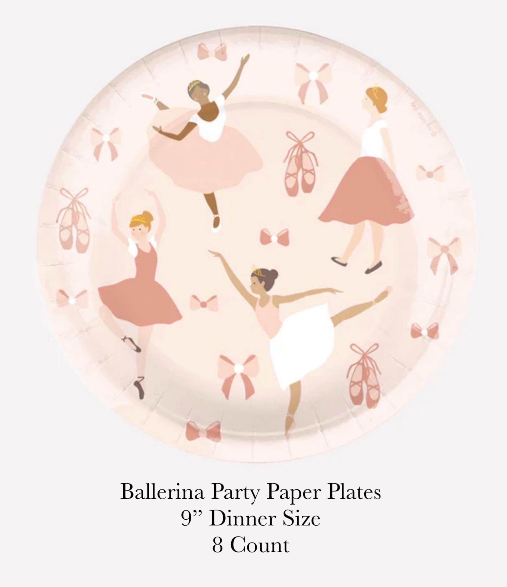 Ballerina Party Plates 9" - Stesha Party