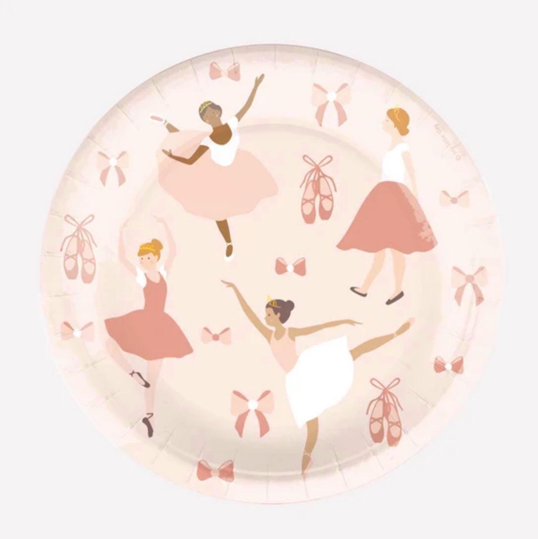 Ballerina Party Plates 9&quot; - Stesha Party