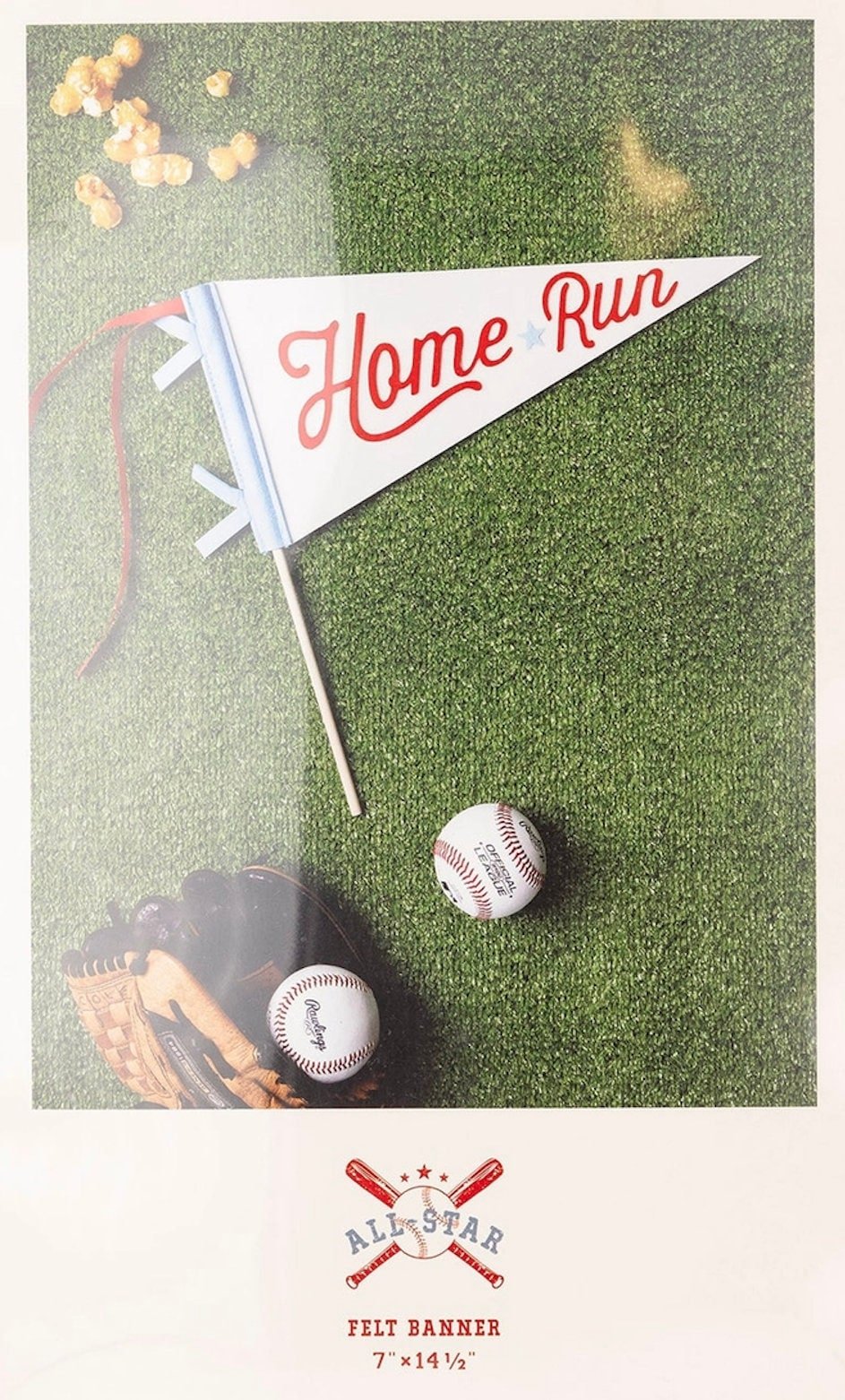 Baseball Home Run Felt Pennant - Stesha Party