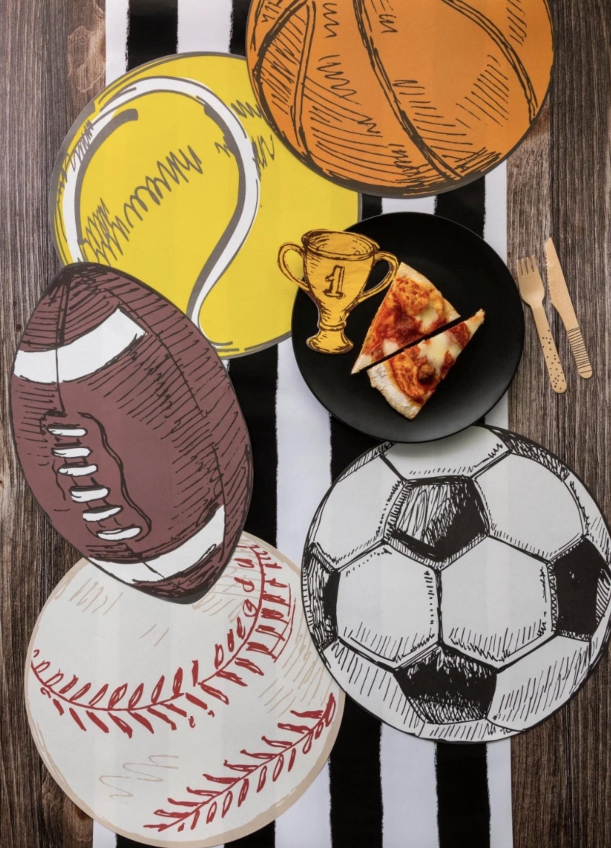 Baseball Placemat 12ct - Stesha Party