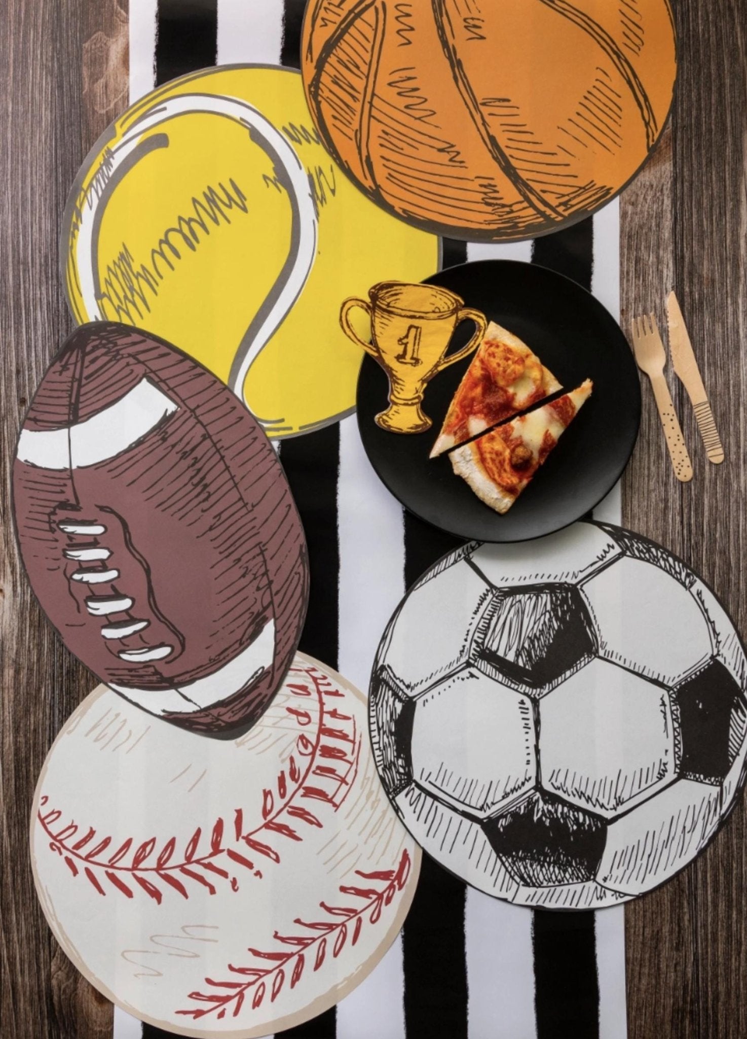 Baseball Placemat 12ct - Stesha Party