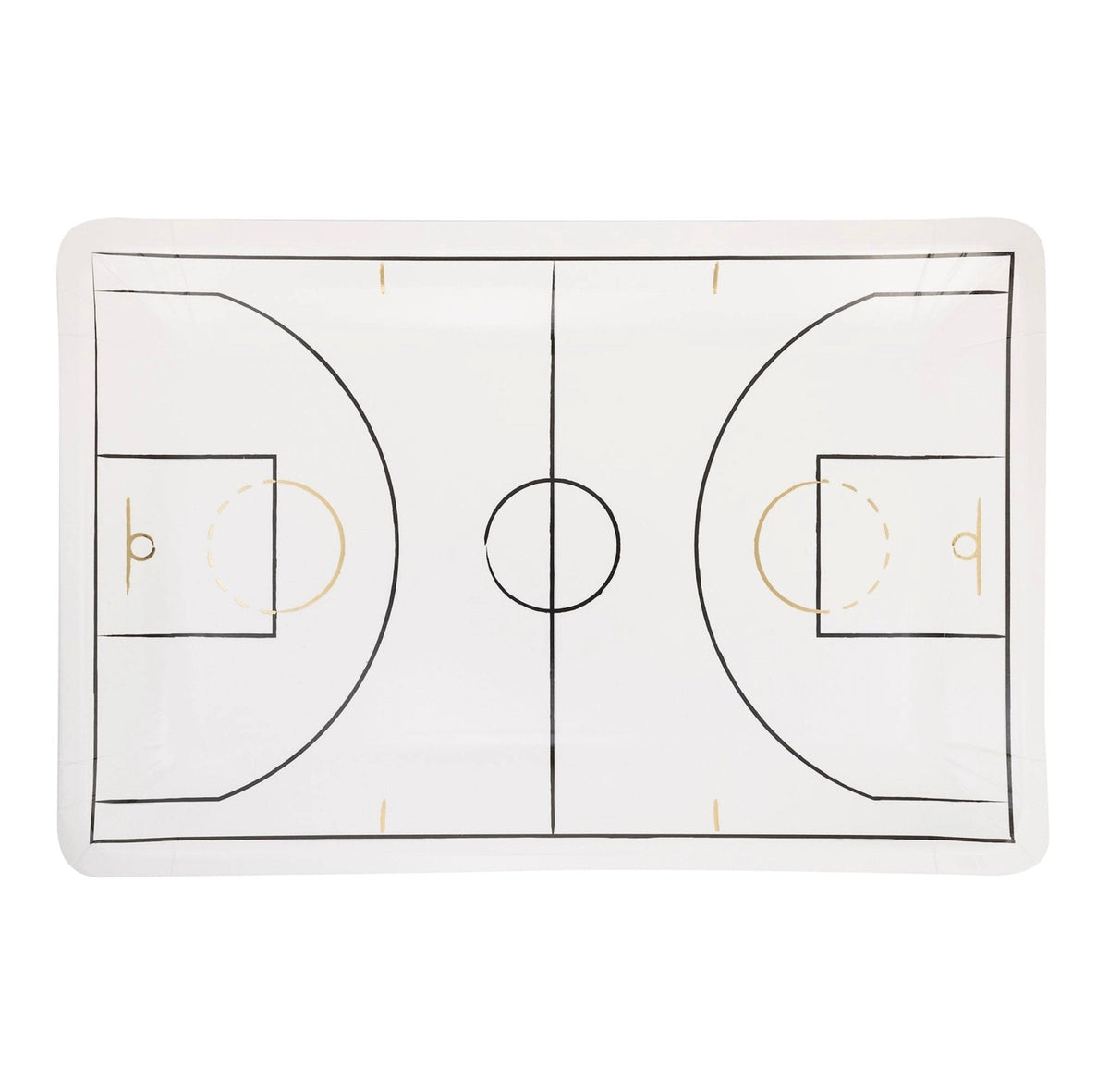 Basketball Court Party Plates 8ct - Stesha Party