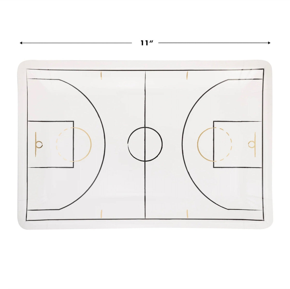 Basketball Court Party Plates 8ct - Stesha Party