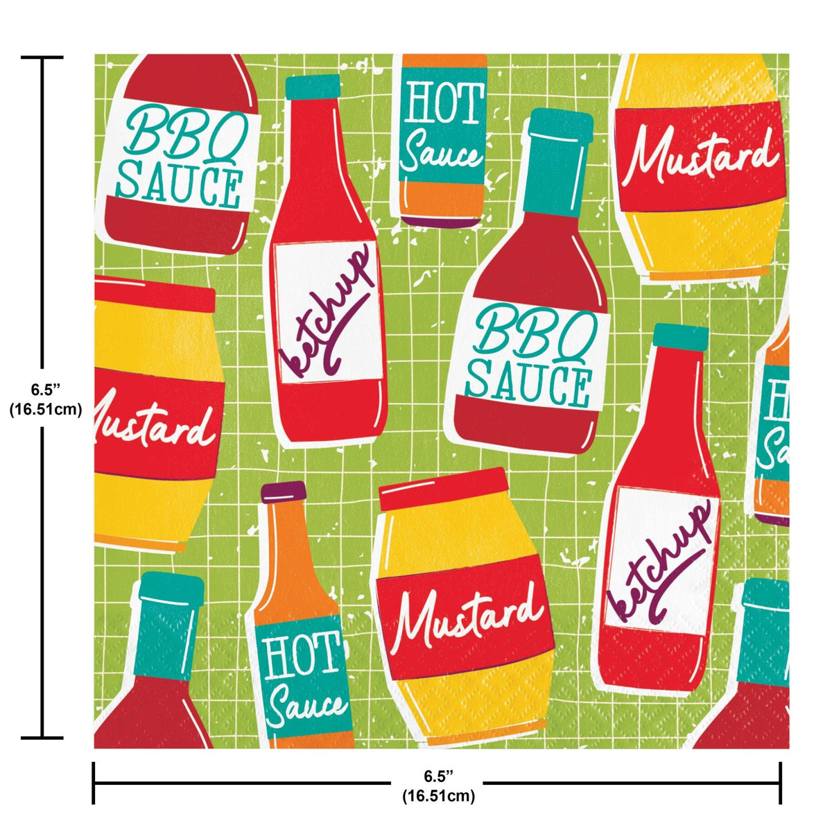 BBQ Sauces Napkins 16ct - Stesha Party
