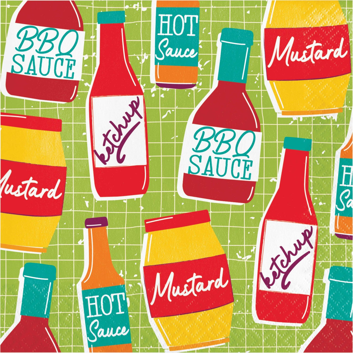 BBQ Sauces Napkins 16ct - Stesha Party