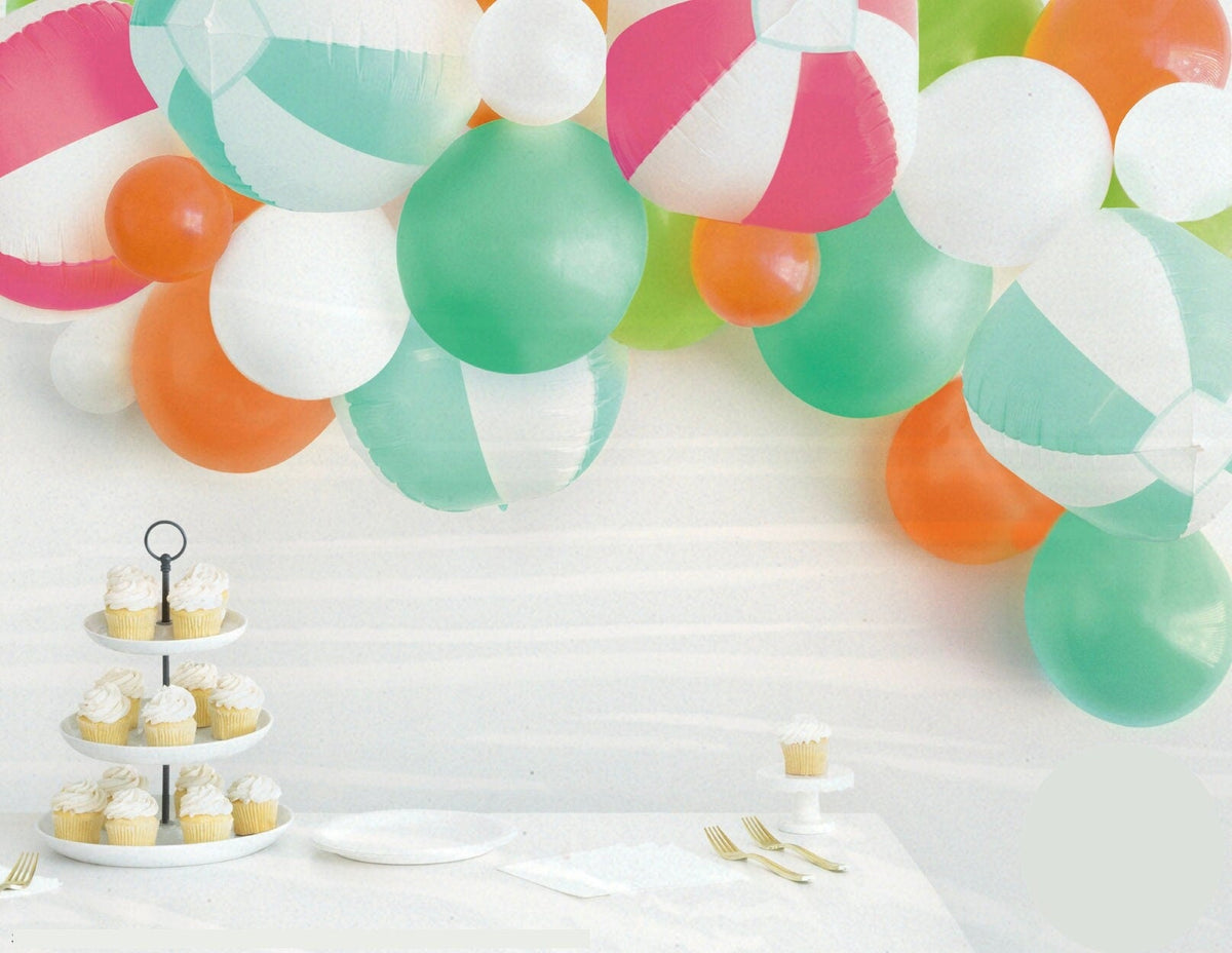 Beach Ball Balloon Banner - Stesha Party