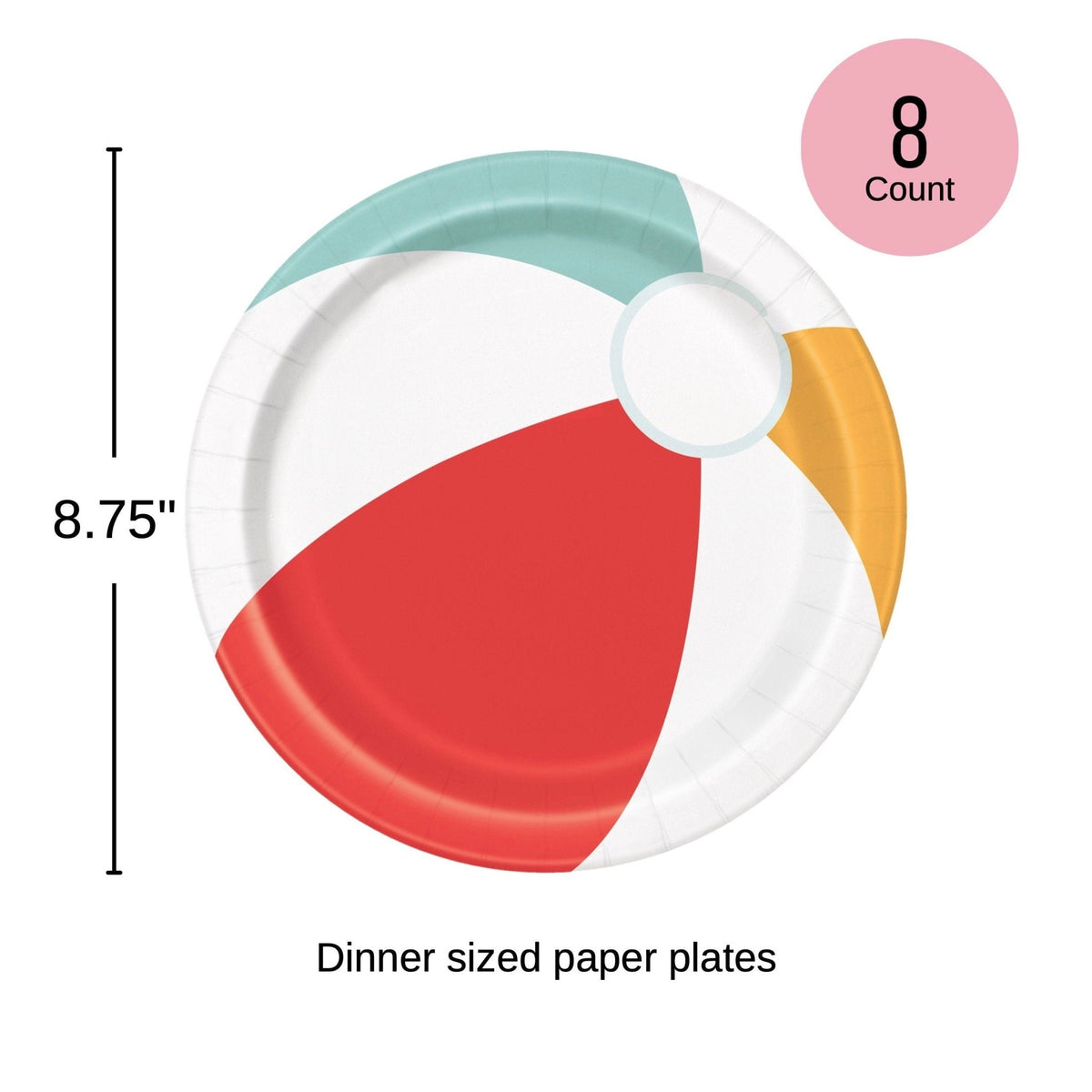 Beach Ball Paper Plates - Stesha Party